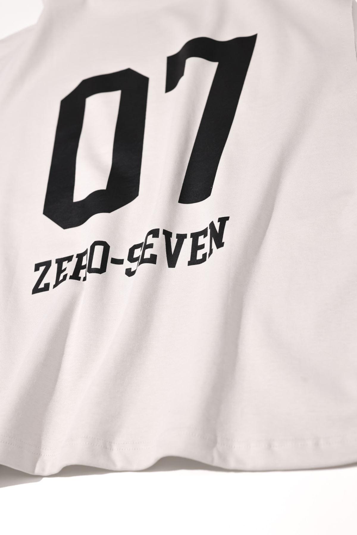 Zero-Seven Gri Oversize Kolsuz Tshirt