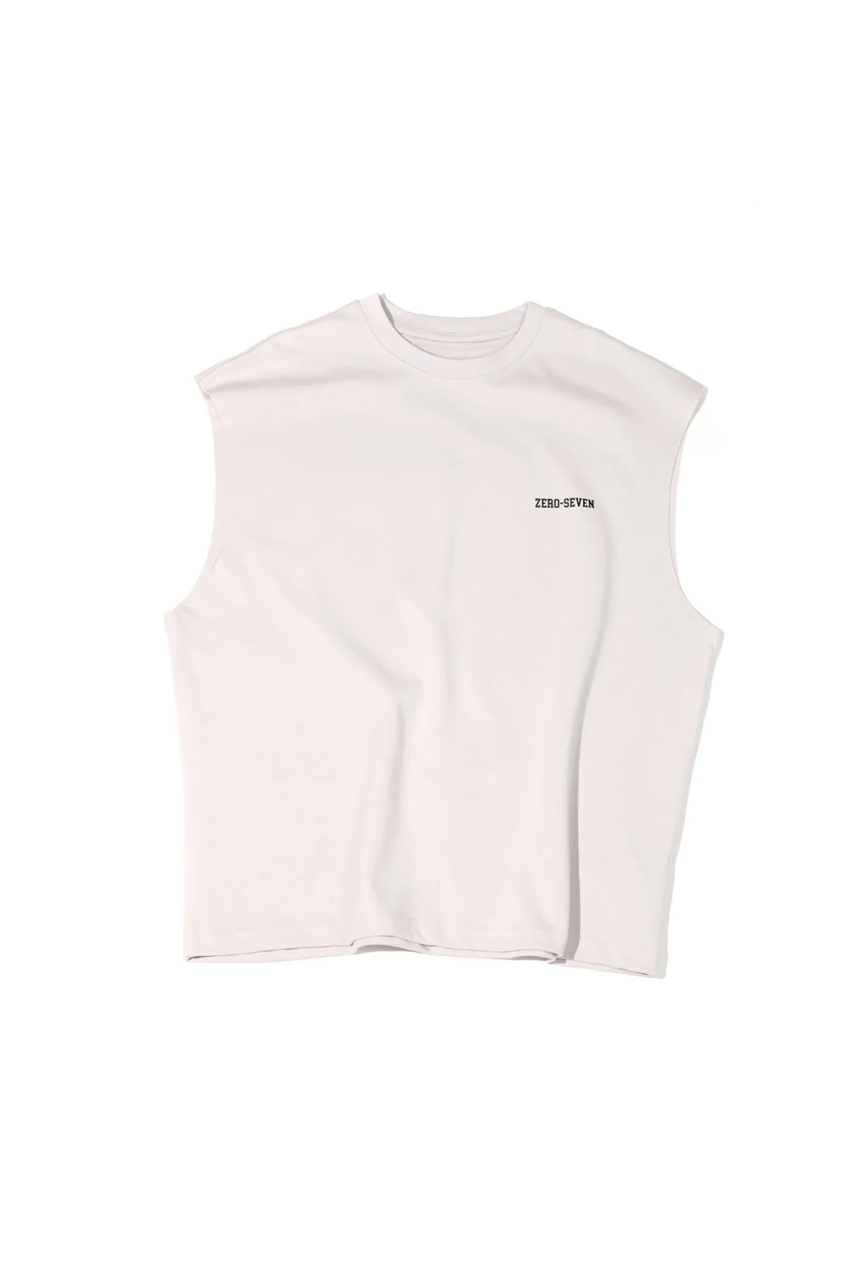 Zero-Seven Gri Oversize Kolsuz %100 Pamuk Erkek Tshirt