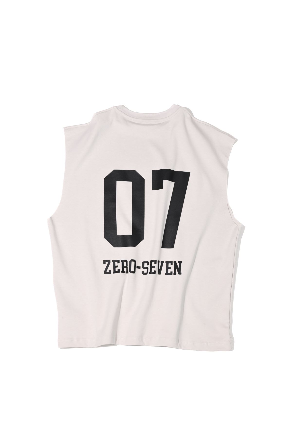 Zero-Seven Gri Oversize Kolsuz Tshirt