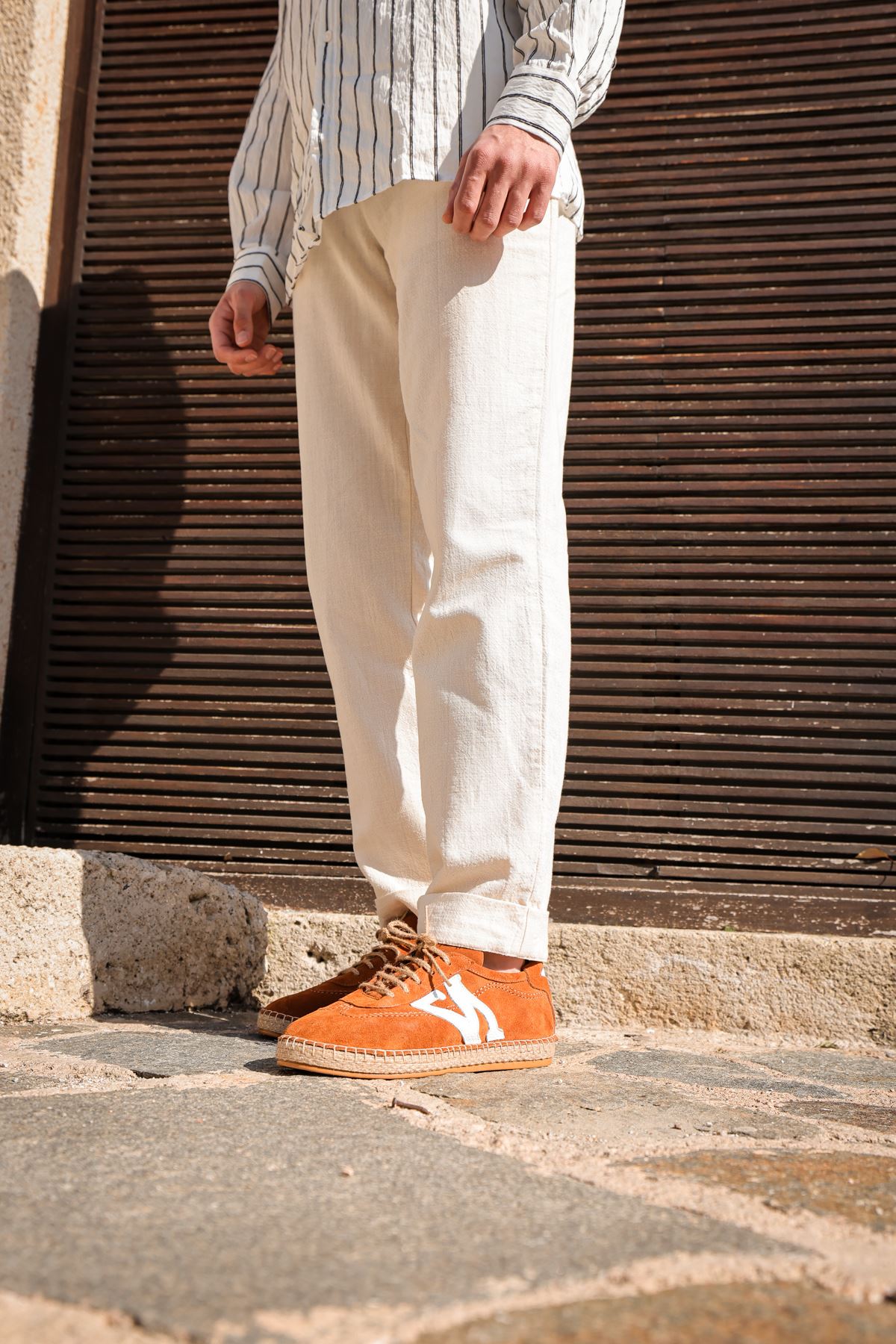 Zakintos Hakiki Deri Tarçın Espadril