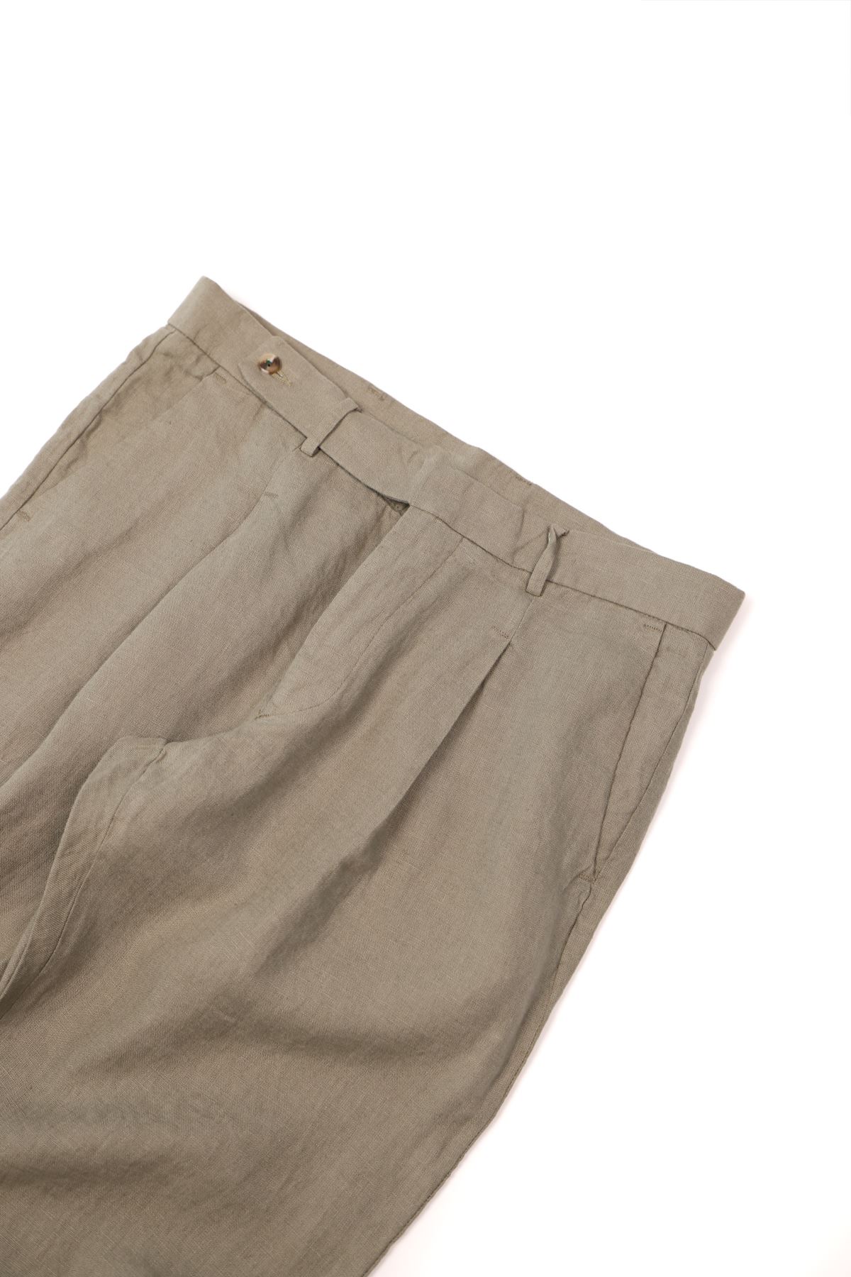 Giardino Haki %100 Keten Pantolon