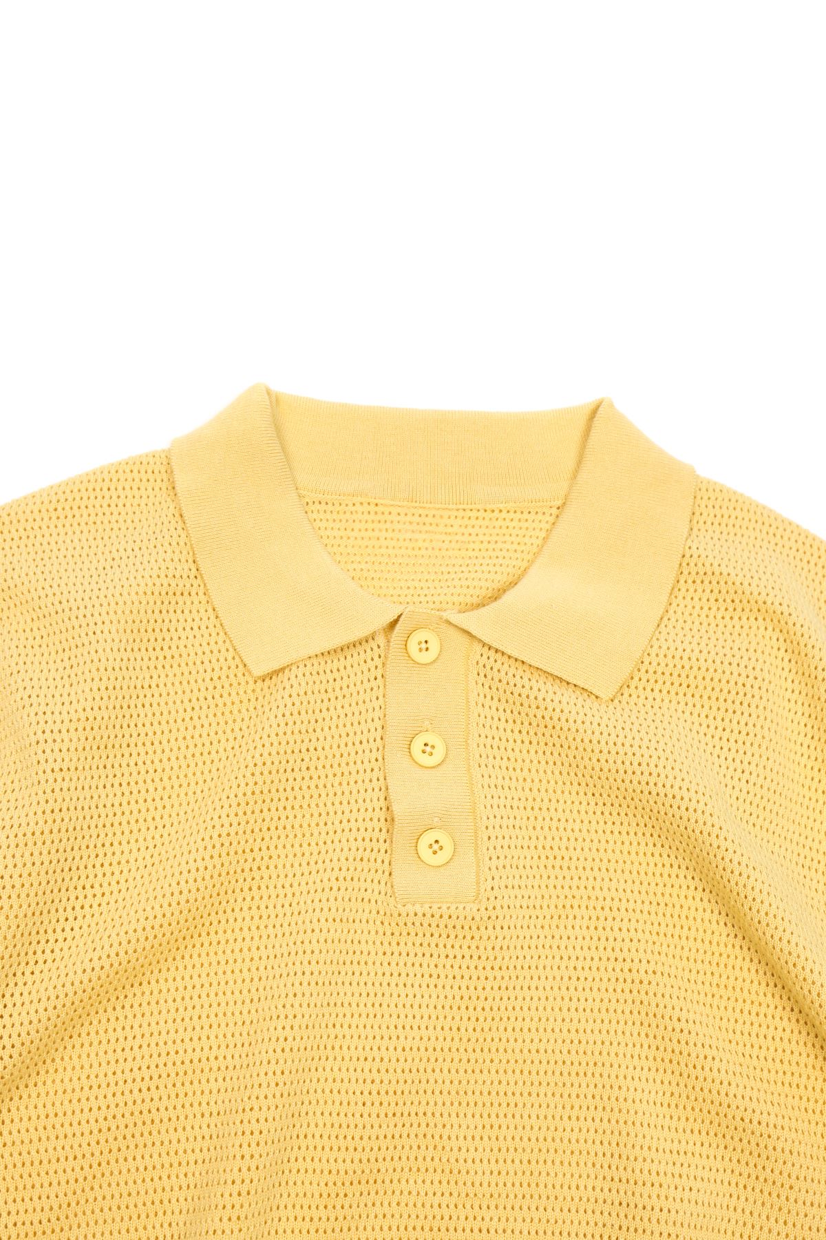 Rimo Sarı Düğmeli Triko Tshirt