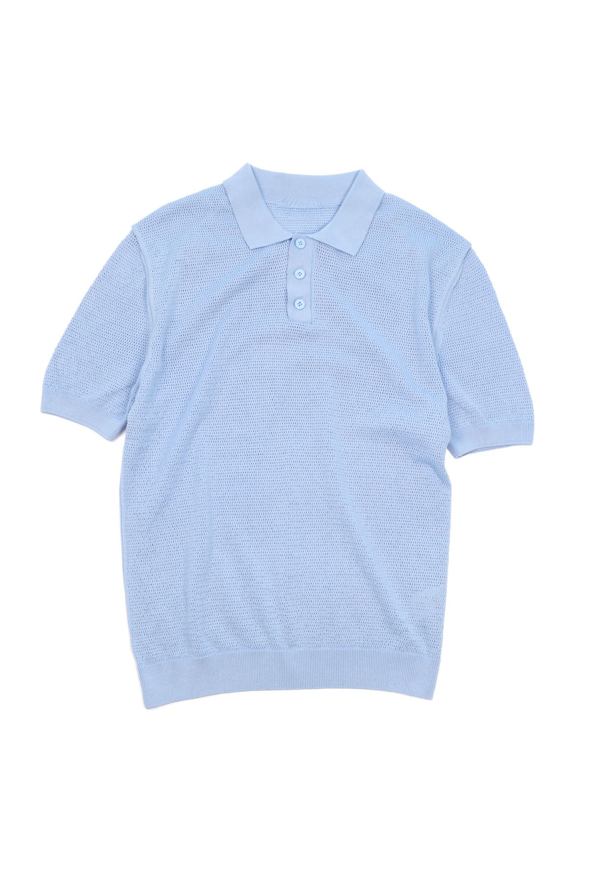 Rimo Mavi Düğmeli Triko Tshirt