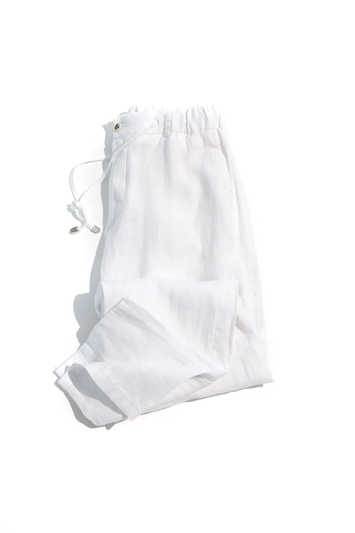 Sardis Beyaz %100 Keten Erkek Pantolon
