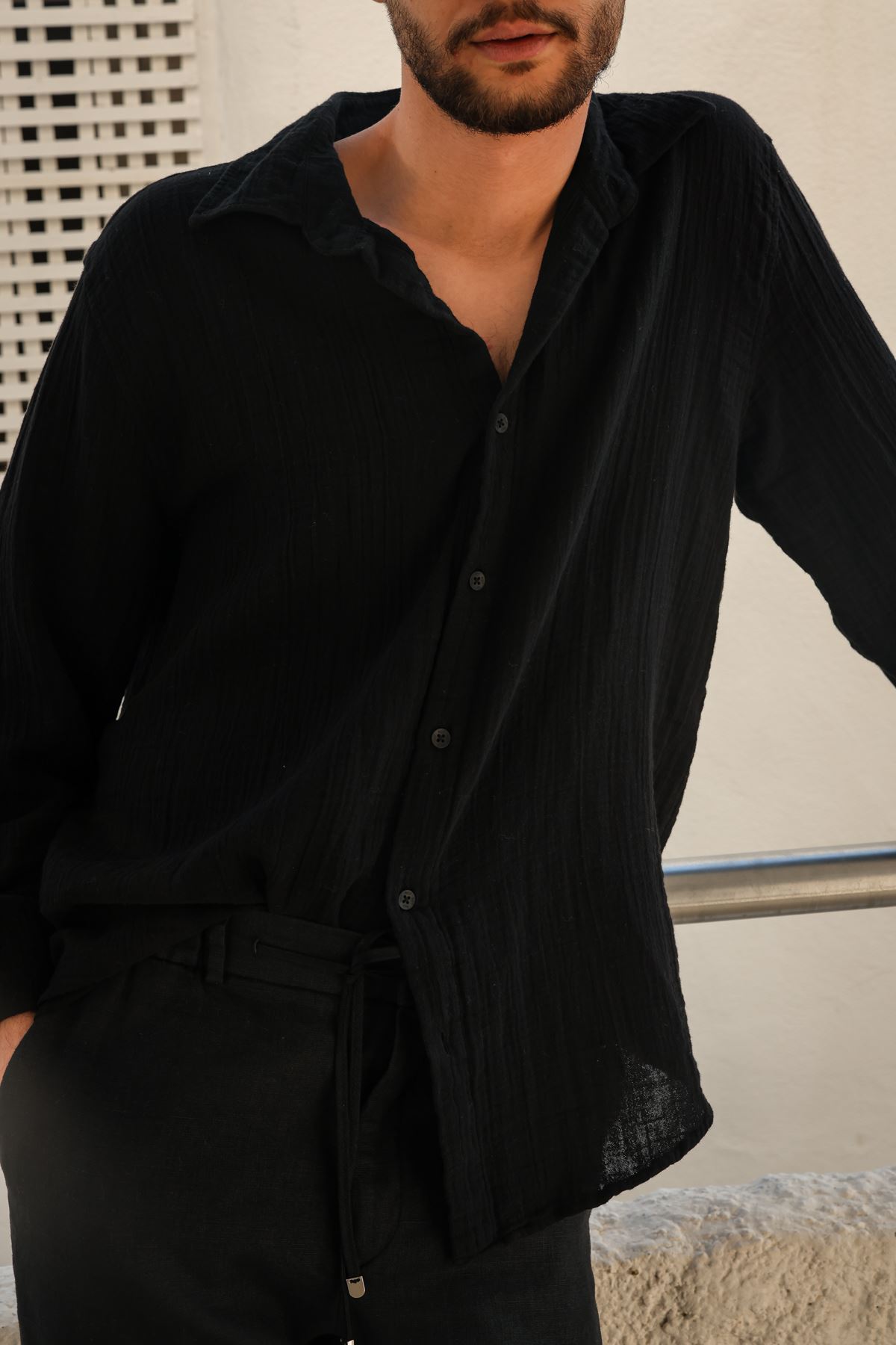 Maldiv Siyah Gömlek