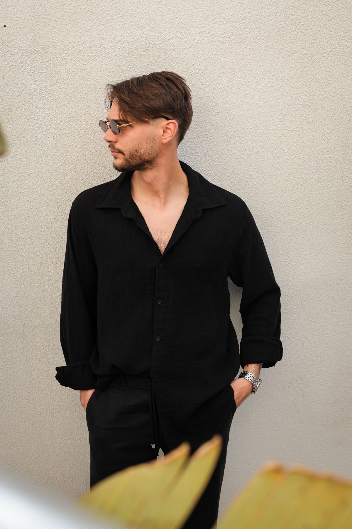 Maldiv Siyah Gömlek