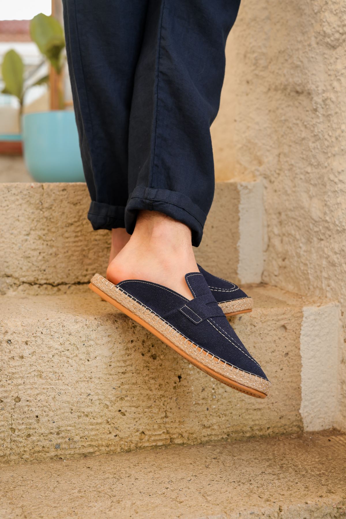 Susa Lacivert Terlik