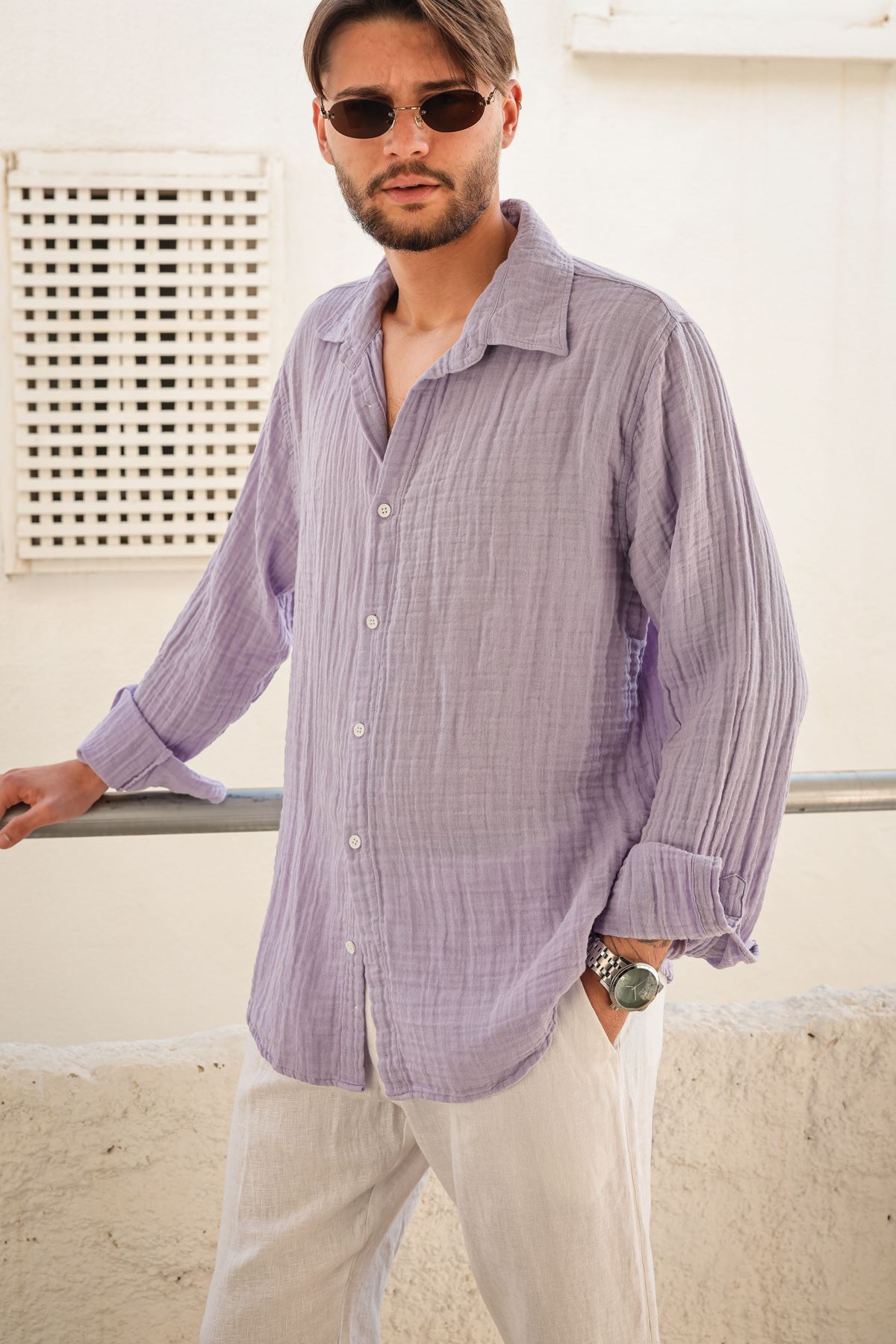 Maldiv Lila Gömlek