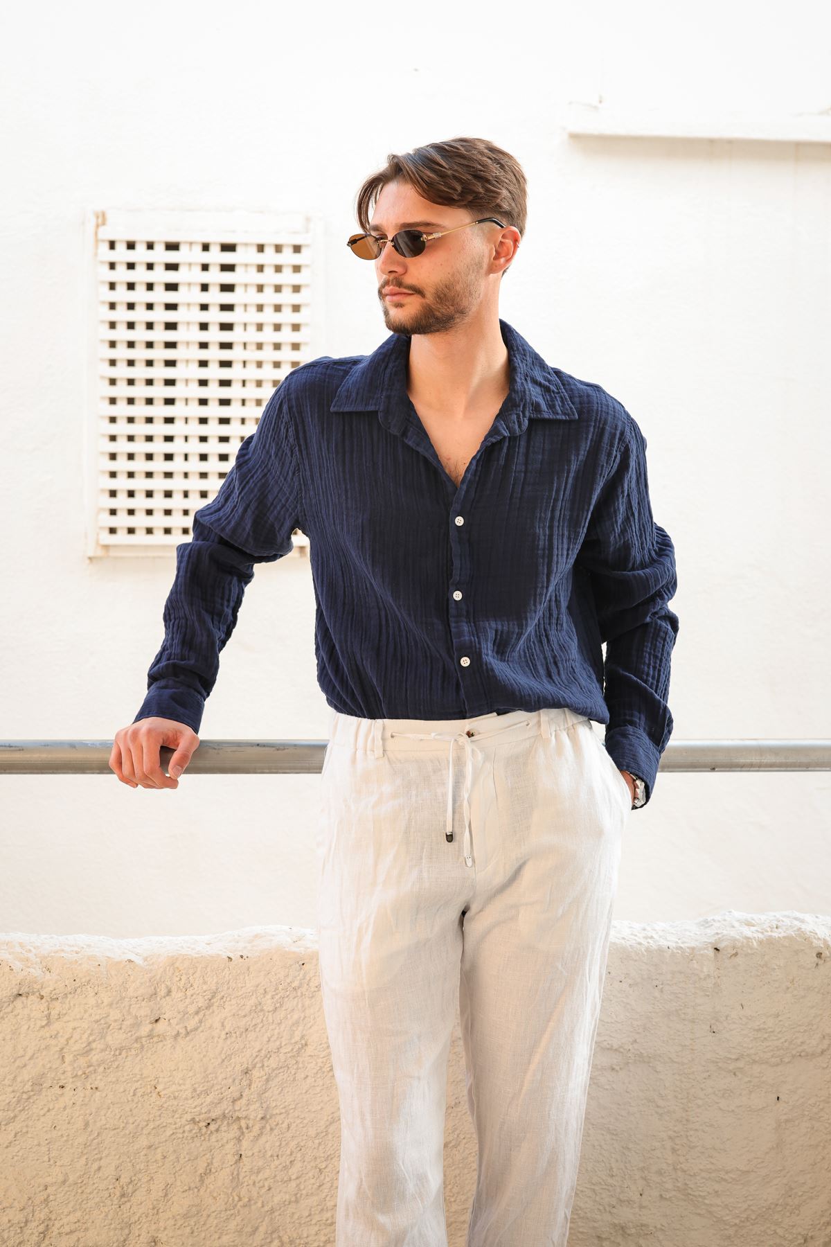 Maldiv Lacivert Gömlek