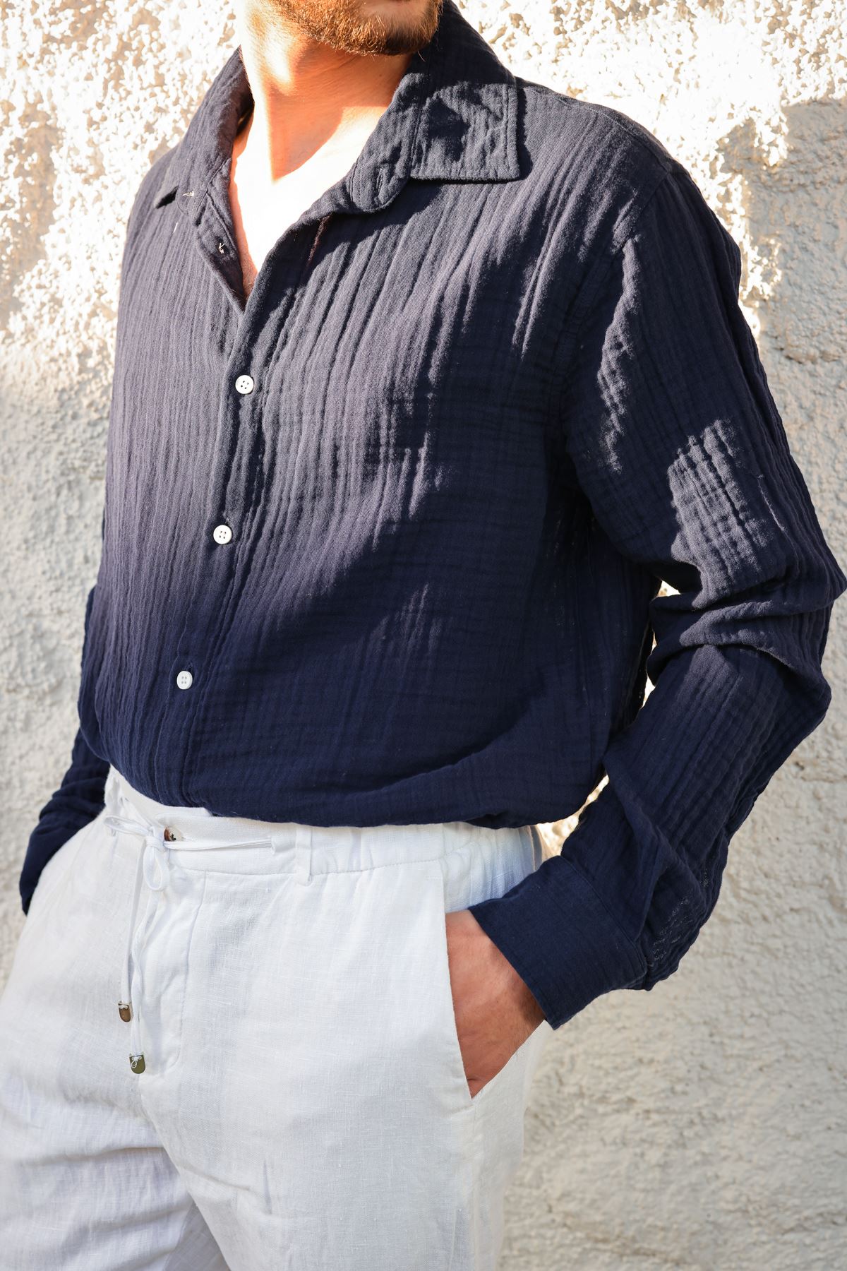 Maldiv Lacivert Gömlek