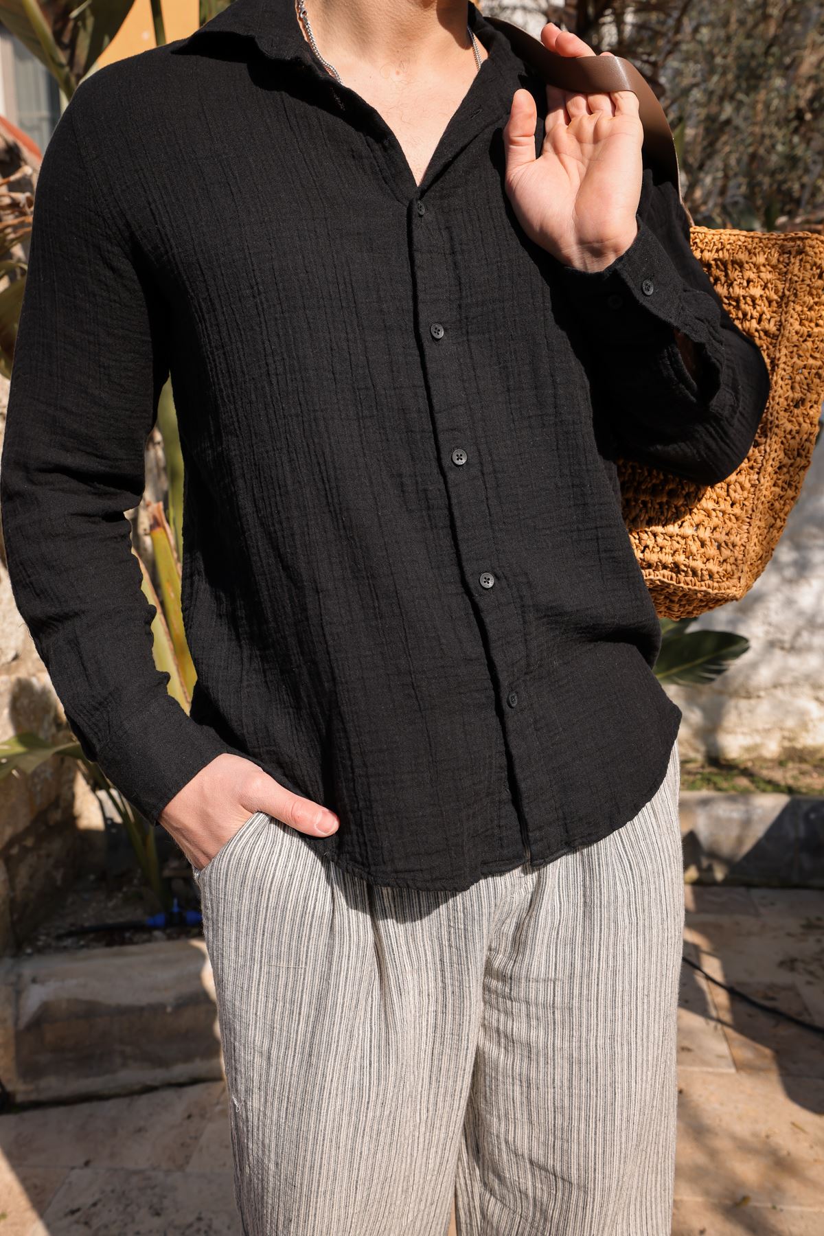 Maldiv Siyah Gömlek