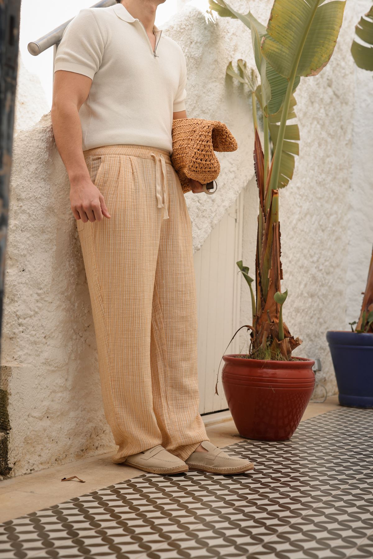 Krabi Hardal Çizgili Pantolon