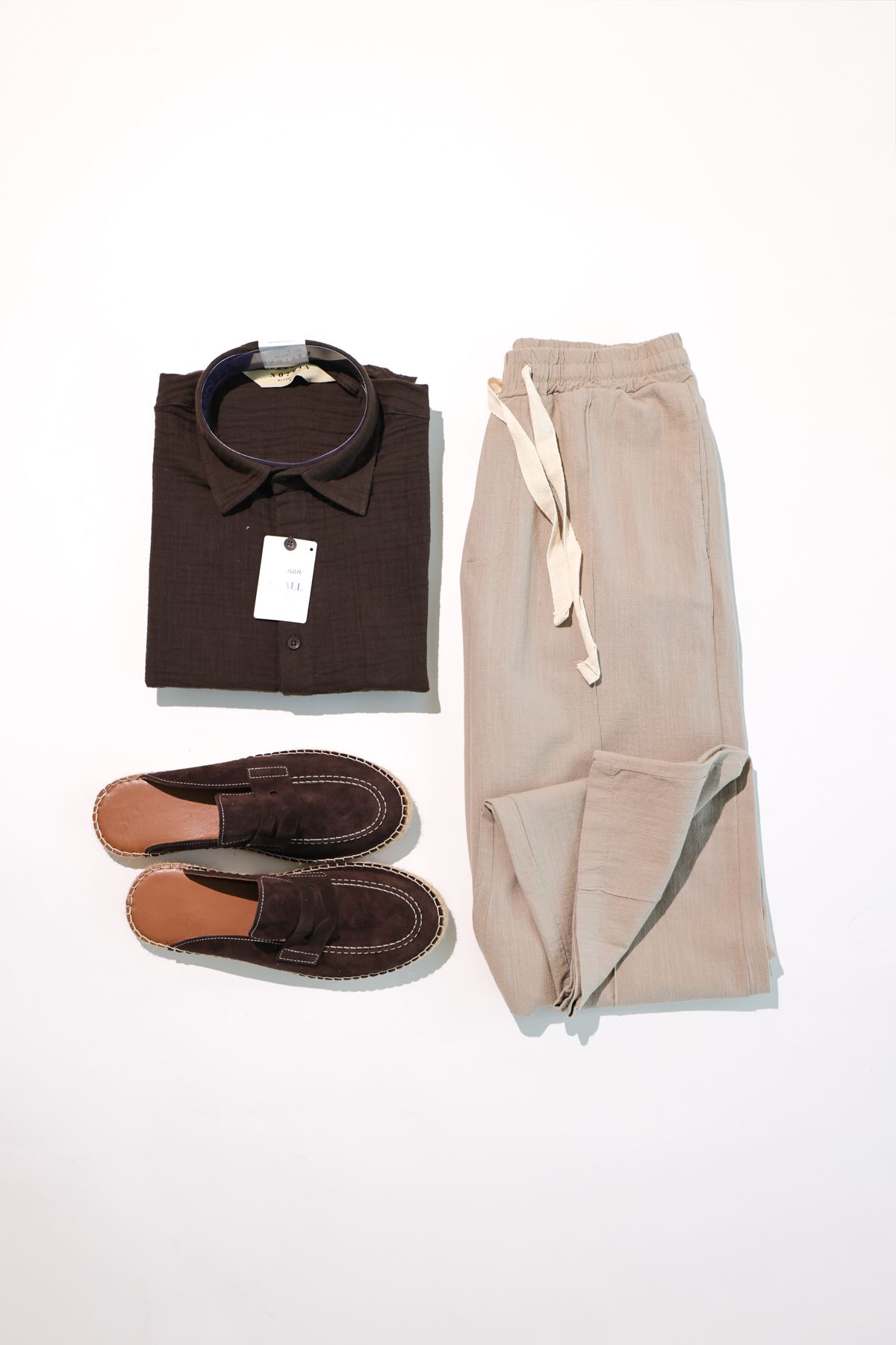 Servio Kahve Bej Kombin