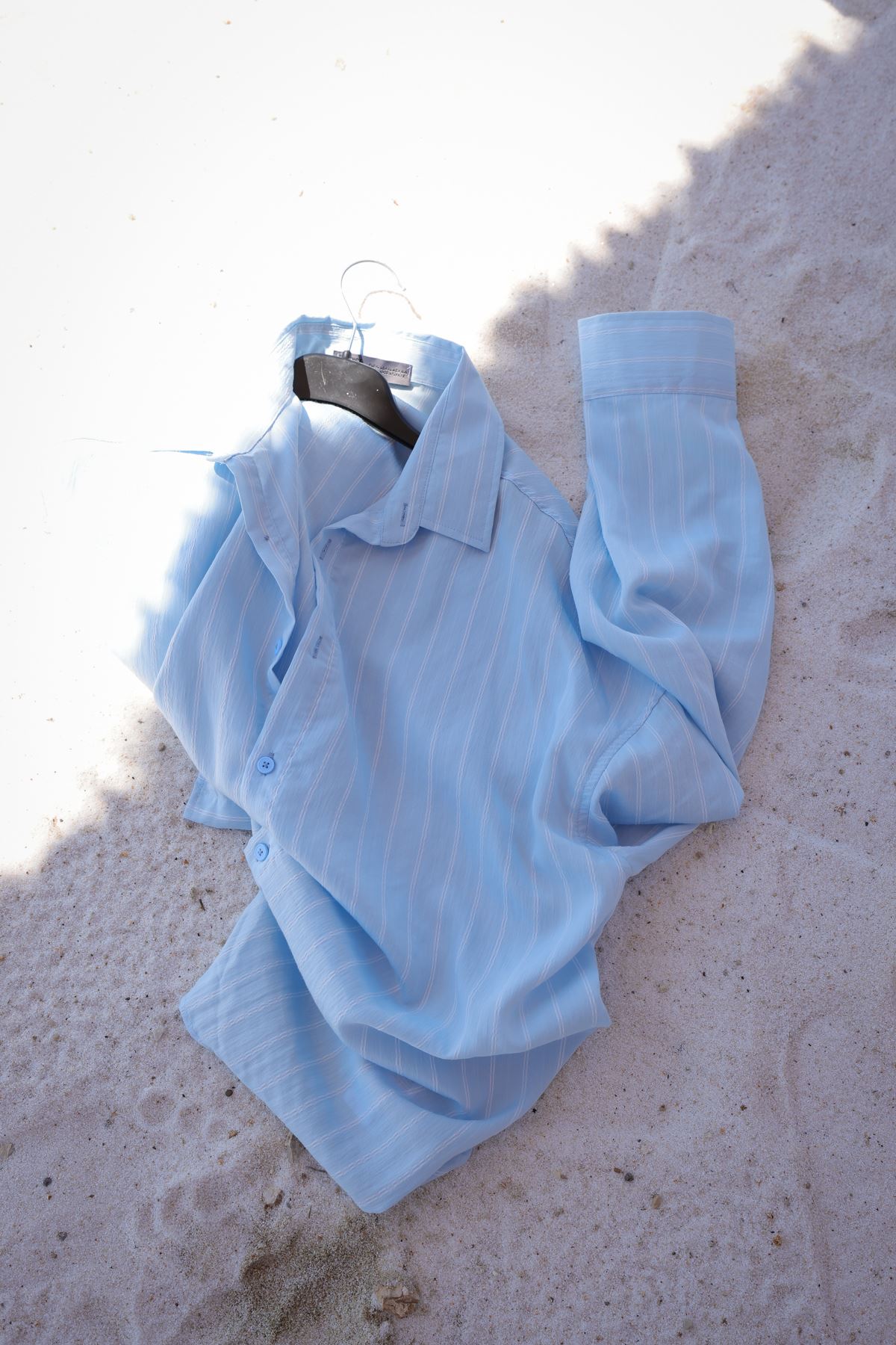 Tyre Çizgili Mavi Gömlek