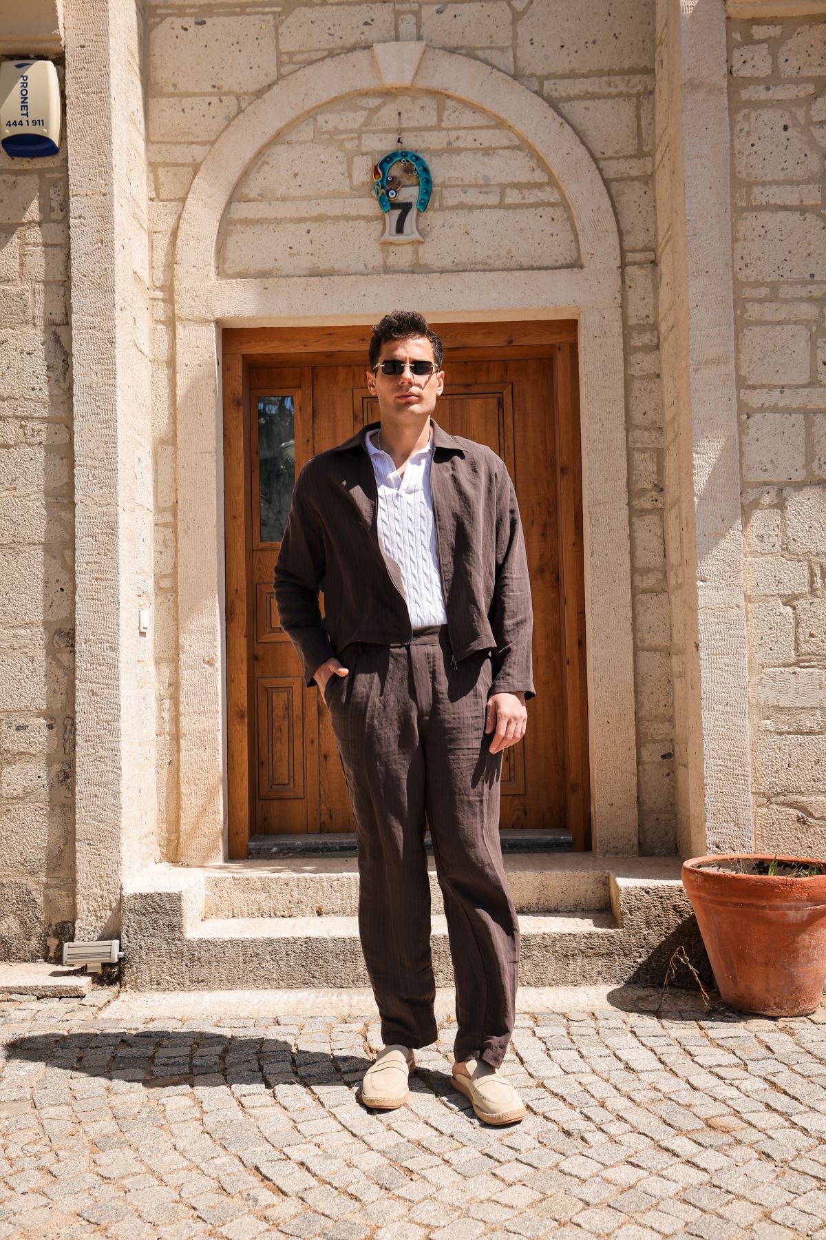 Lumen Kahve Fermuarlı Ceket