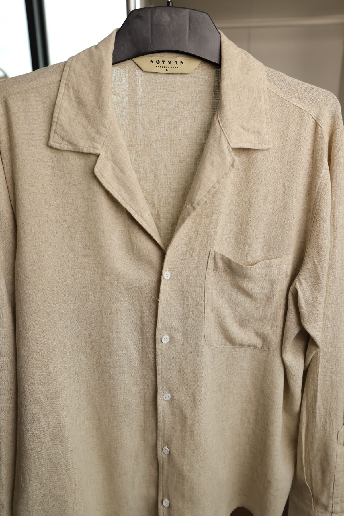 İtaliano Keten %100 Bej Gömlek
