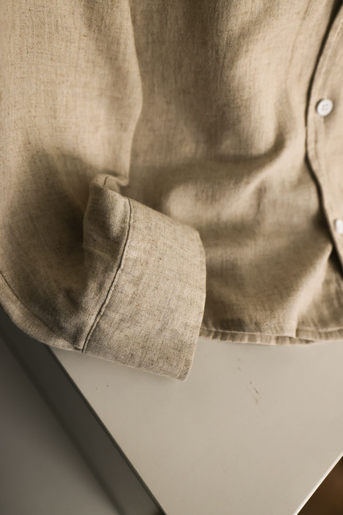 İtaliano Keten %100 Bej Gömlek