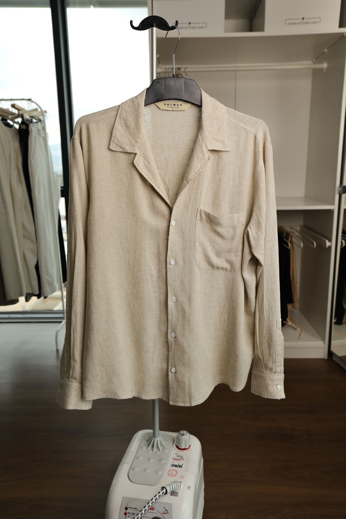 İtaliano Keten %100 Bej Gömlek