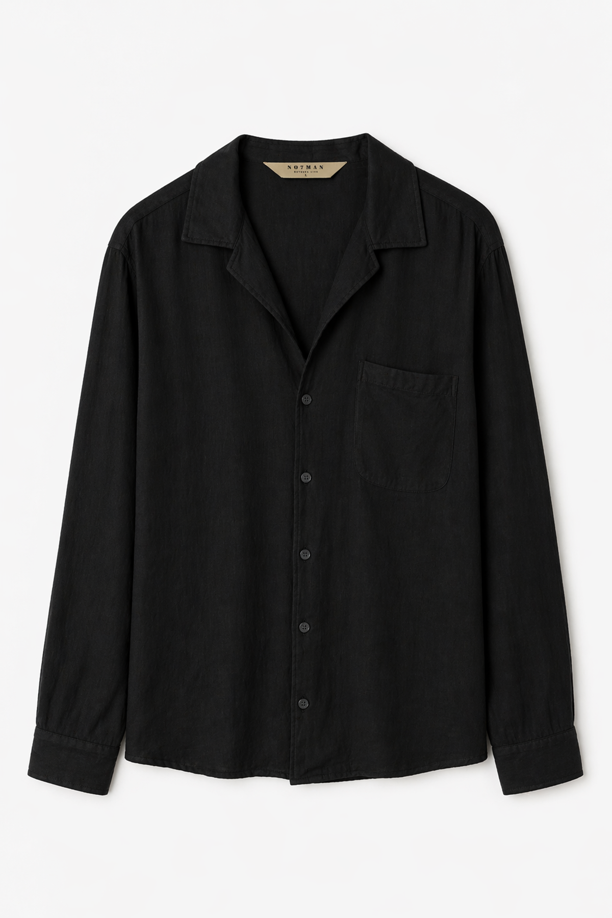 İtaliano Keten %100 Siyah Gömlek