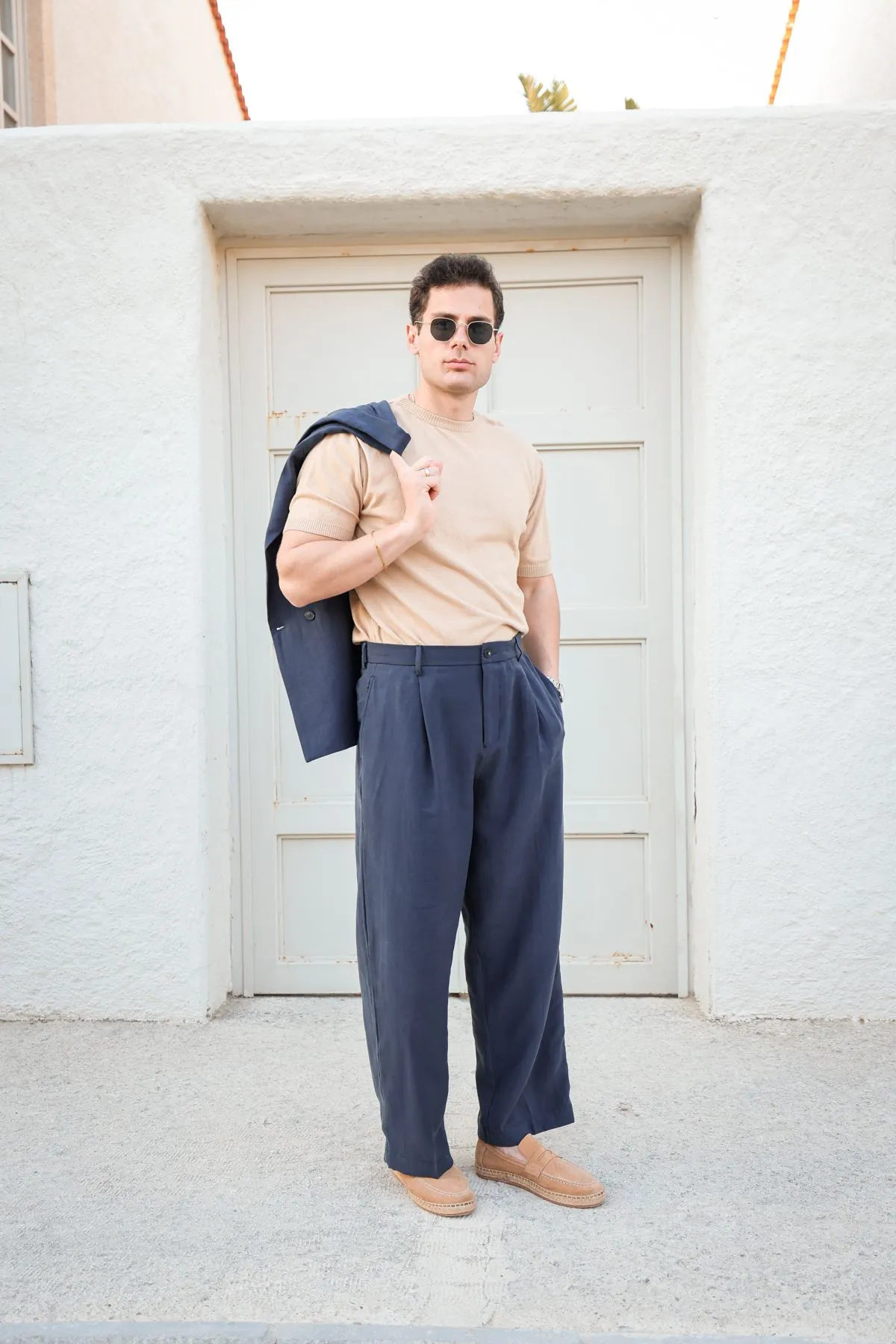 Lucia Lacivert Regular Fit Erkek Ceket ve Baggy Erkek Pantolon Takım