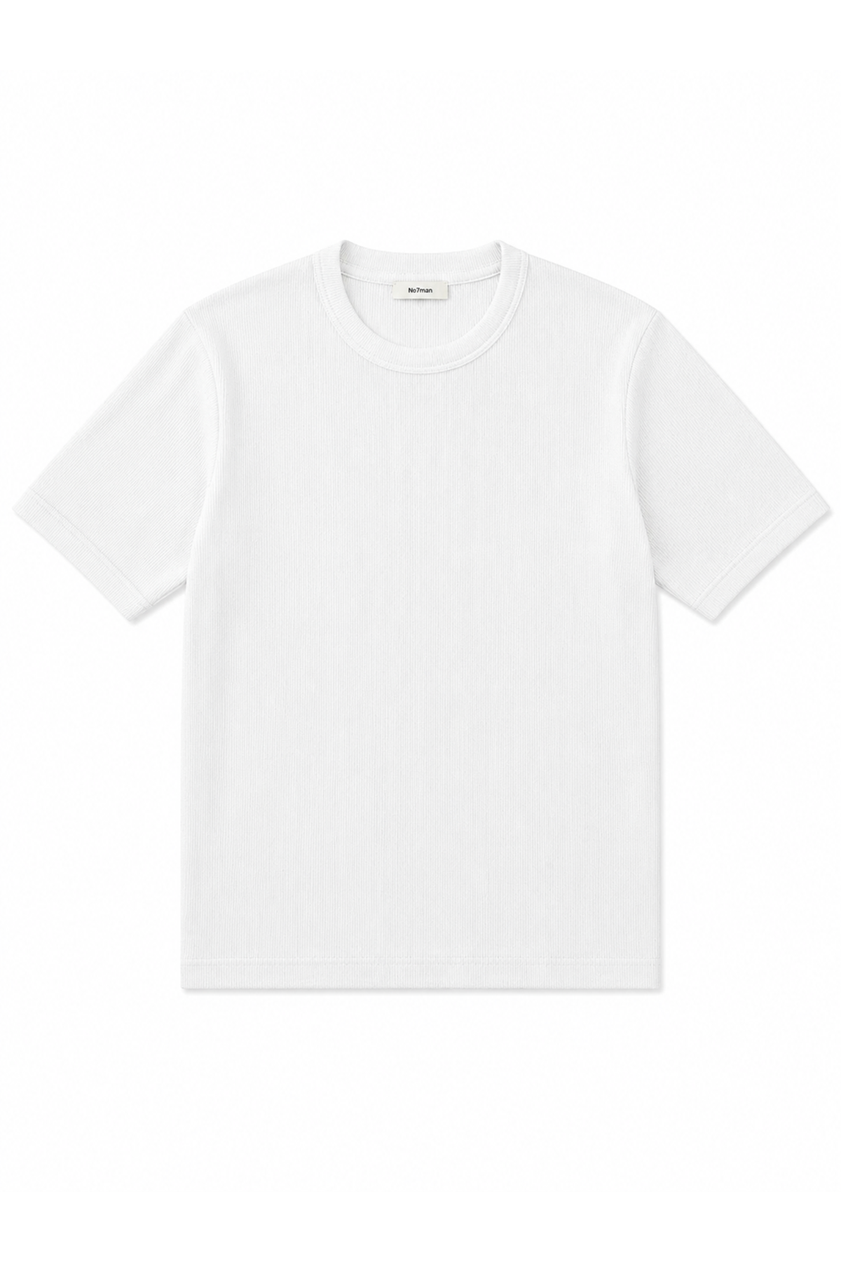 Tavia Beyaz Bisiklet Yaka %100 Pamuk Tshirt
