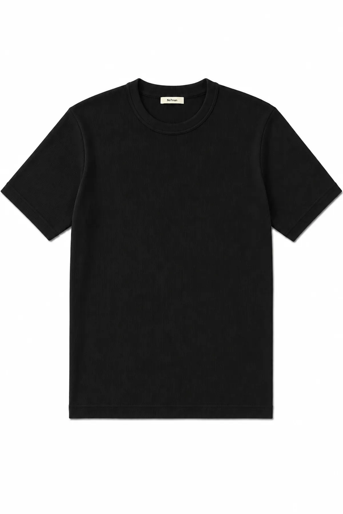 Tavia Siyah Bisiklet Yaka %100 Pamuk Erkek Tshirt