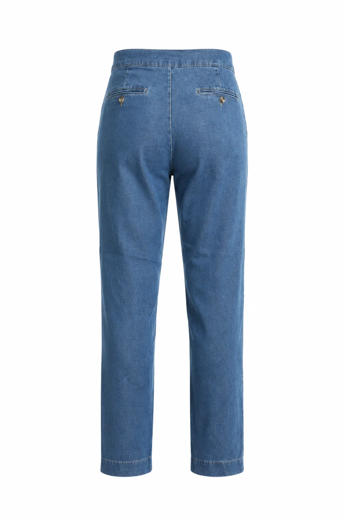 Lecce Lüks İtalyan %100 Pamuk Açık Mavi Denim Erkek Kot Pantolon