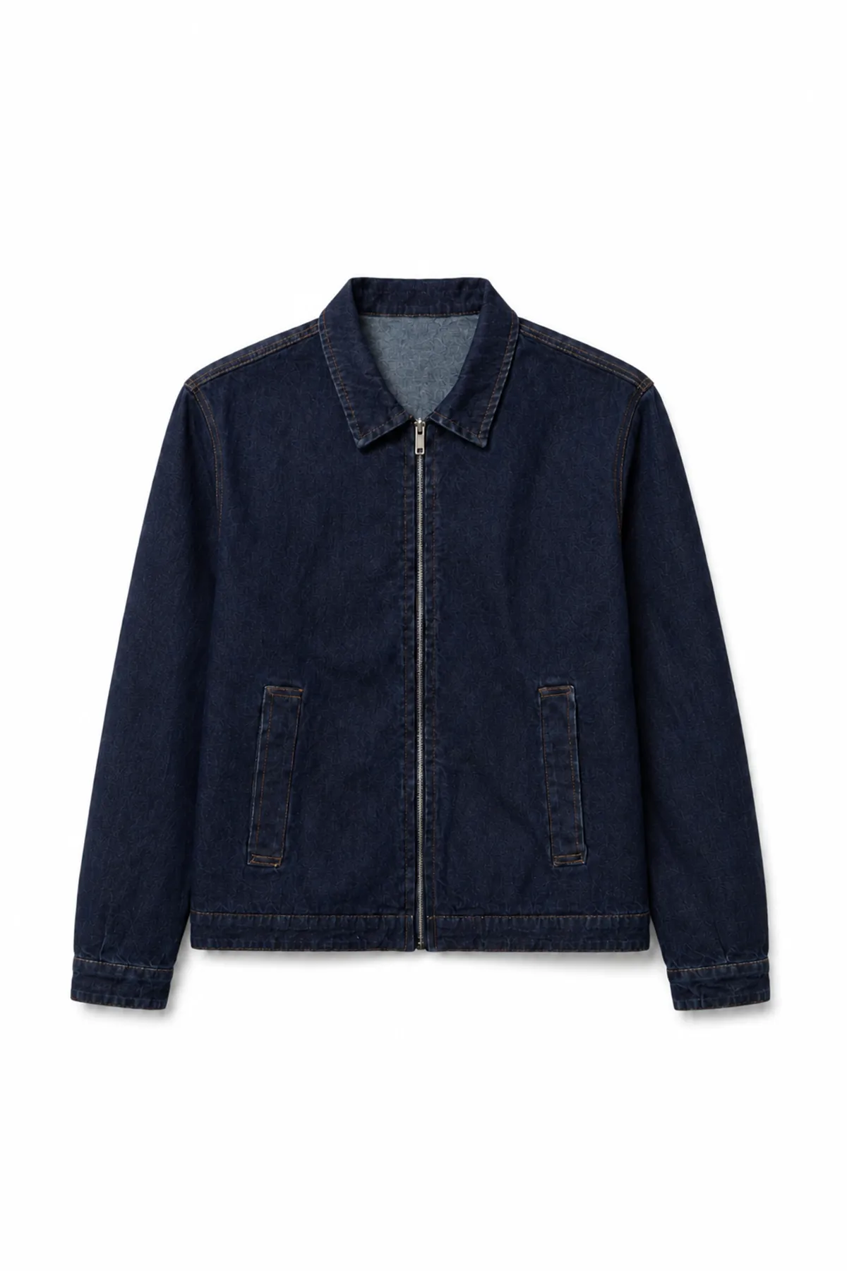 Hardy Navy Lüks Street Crop %100 Pamuk Denim Erkek Kot Ceket