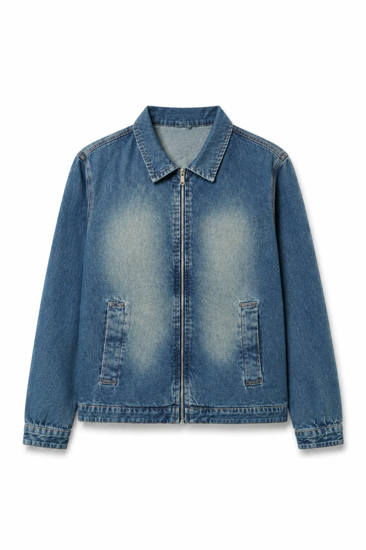 Hardy Buz Mavisi Lüks Street Crop %100 Pamuk Denim Erkek Kot Ceket