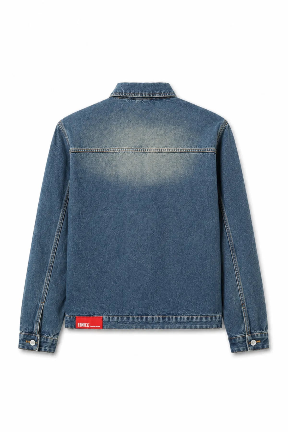 Hardy Buz Mavisi Lüks Street Crop %100 Pamuk Denim Erkek Kot Ceket