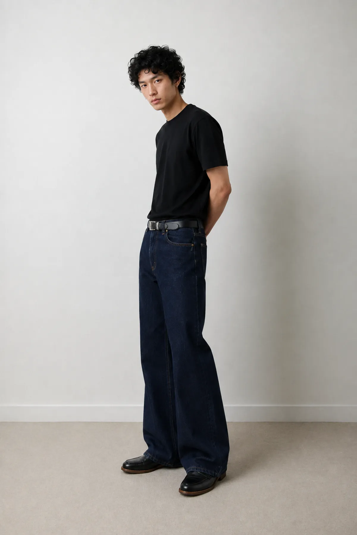 Duster Navy Lüks Street Crop %100 Pamuk Denim Erkek Kot Ceket ve Bootcut Lüks Street %100 Pamuk Denim Erkek Kot Pantolon Kombin