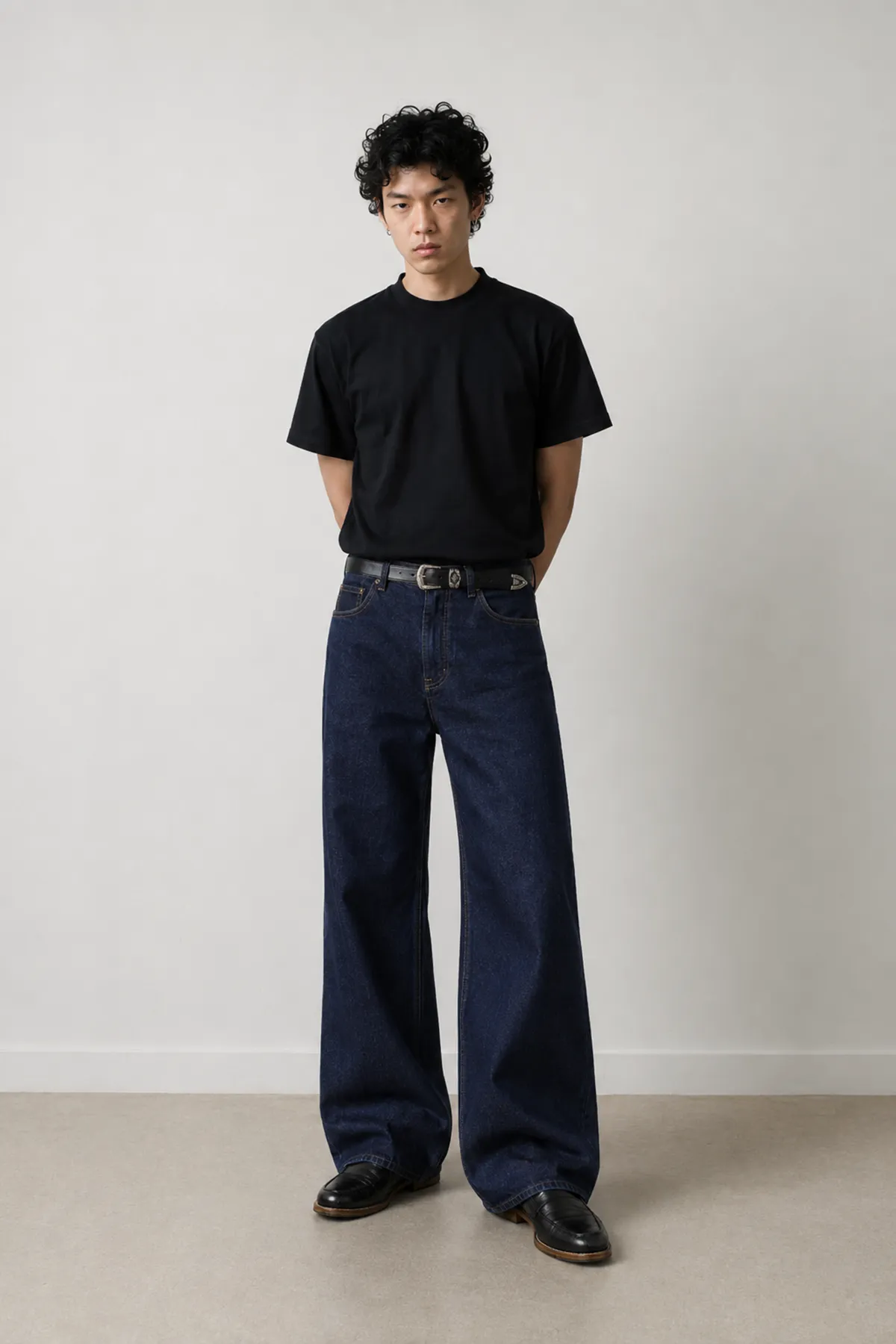 Duster Navy Lüks Street Crop %100 Pamuk Denim Erkek Kot Ceket ve Bootcut Lüks Street %100 Pamuk Denim Erkek Kot Pantolon Kombin