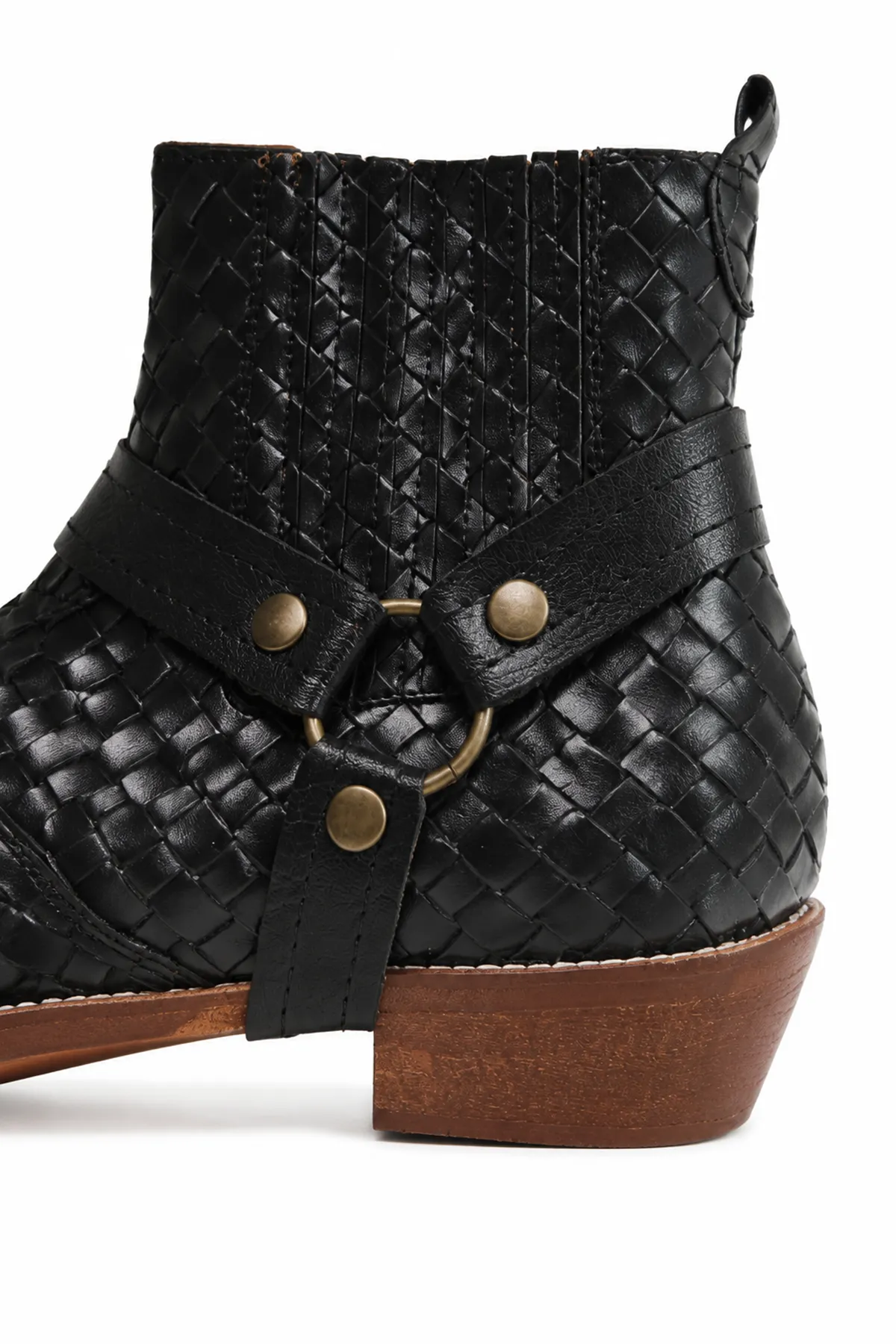 Winter Rodeo - Siyah - Cilt Exclusive Örgü Desen - Cowboy Erkek Bot