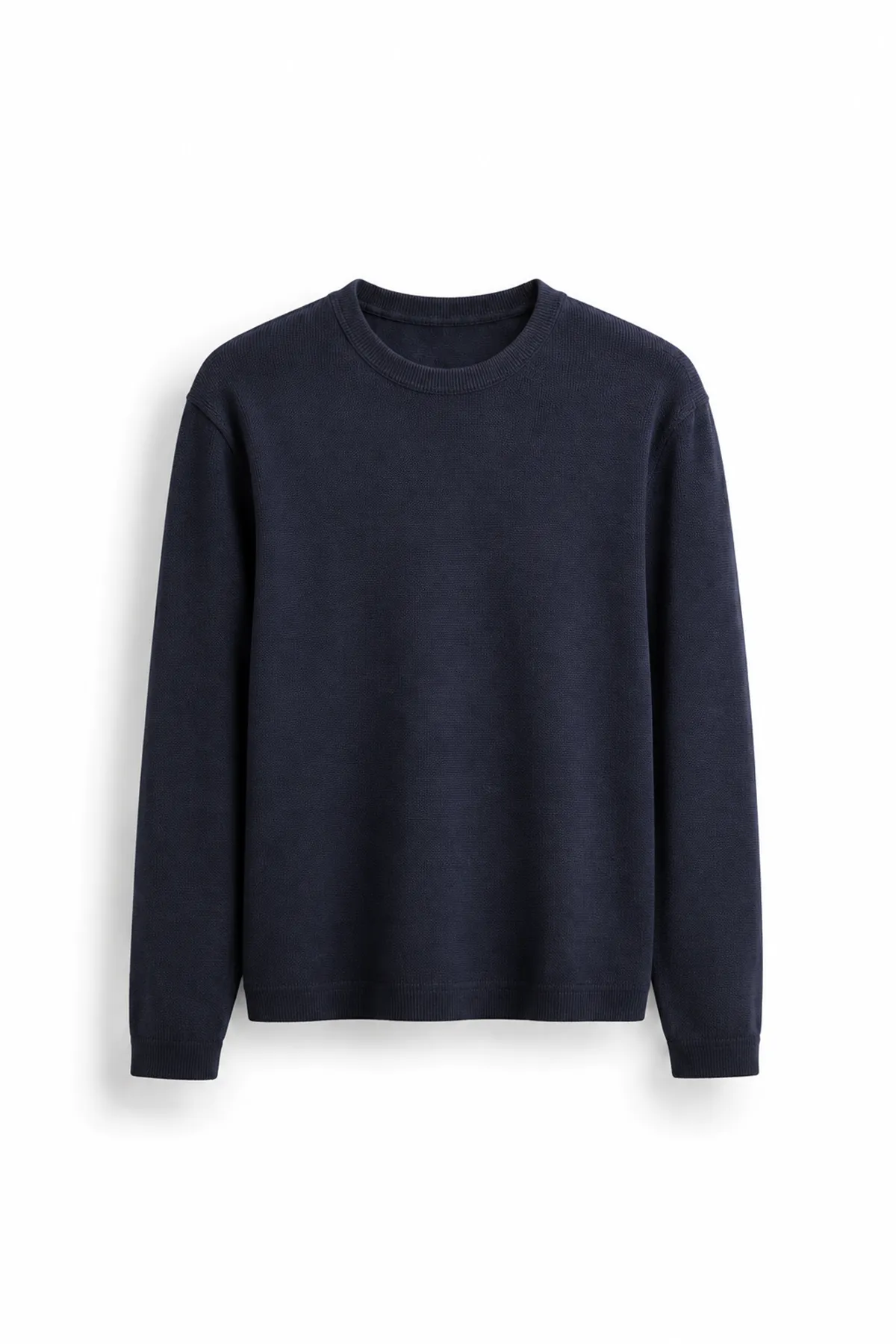 Quill - Navy - Pamuklu Bisiklet Yaka - Erkek Kazak