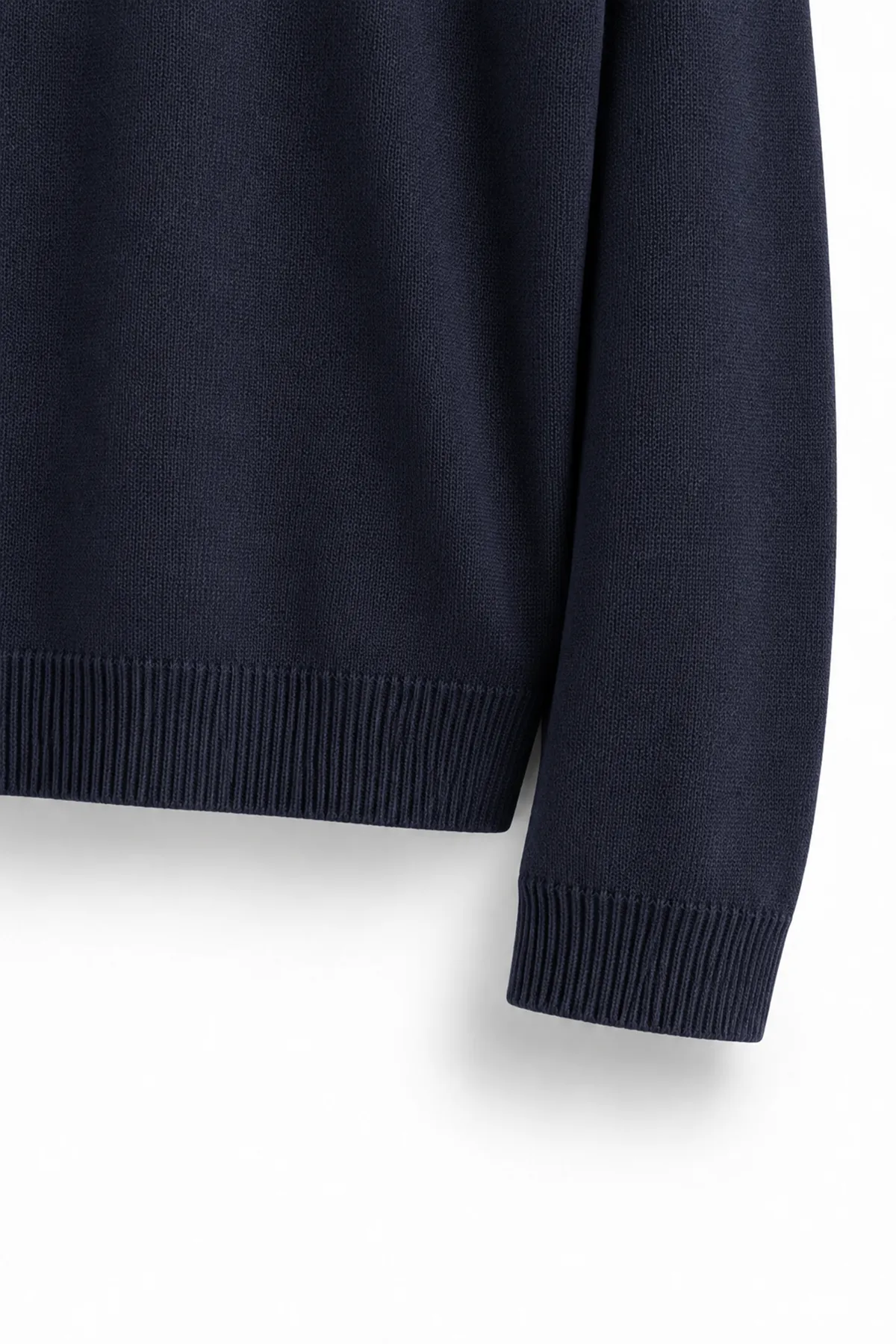 Quill - Navy - Pamuklu Bisiklet Yaka - Erkek Kazak