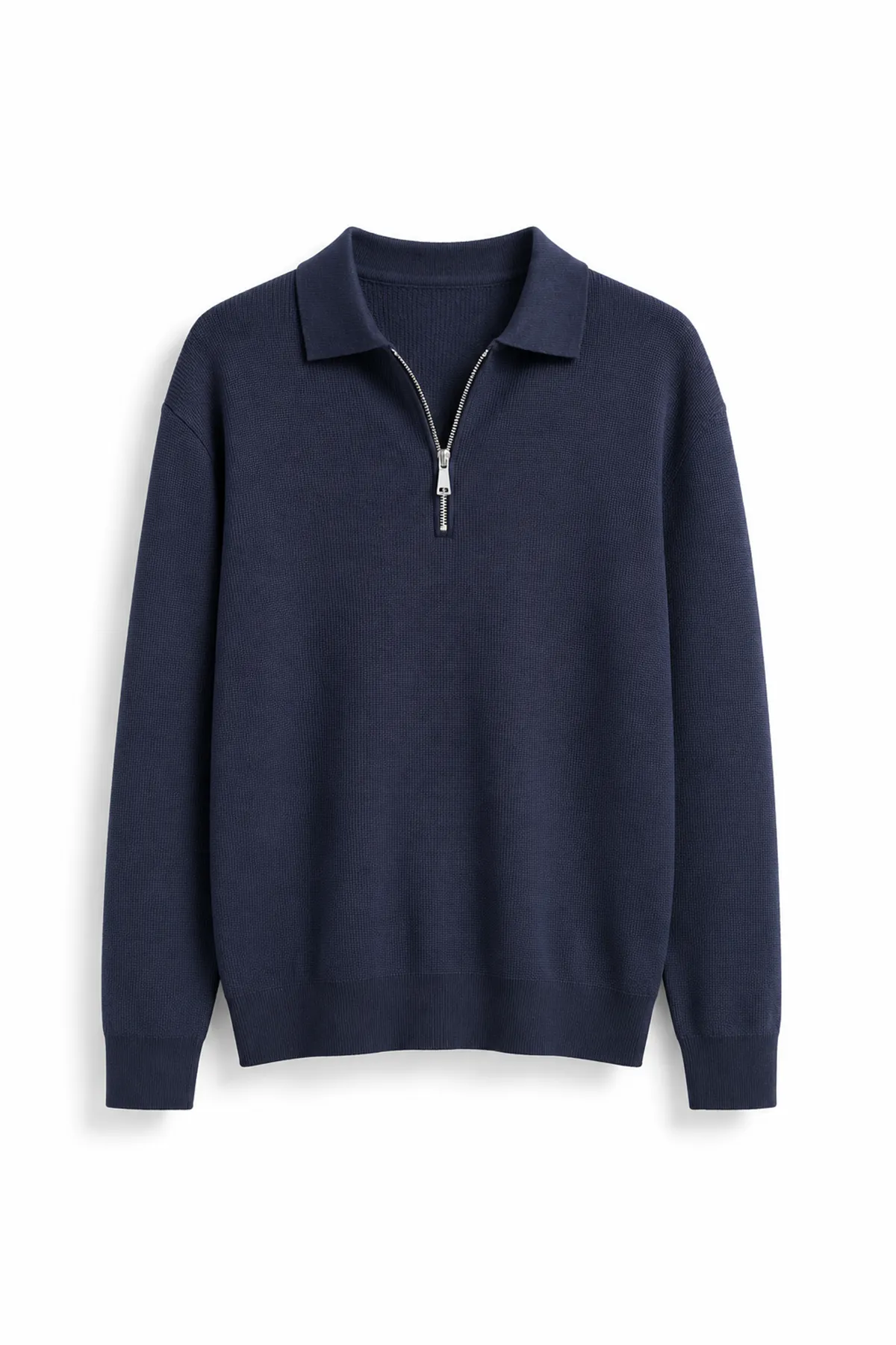 Kelso - Navy - Pamuklu Feruarlı Polo Yaka - Erkek Kazak