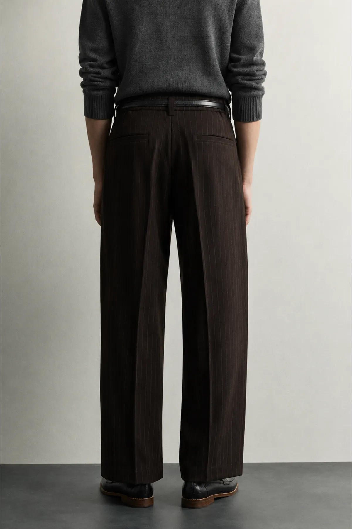 Rugged - Kahve - Japon BAGGY  - Poliviskon Klasik - Erkek Pantolon