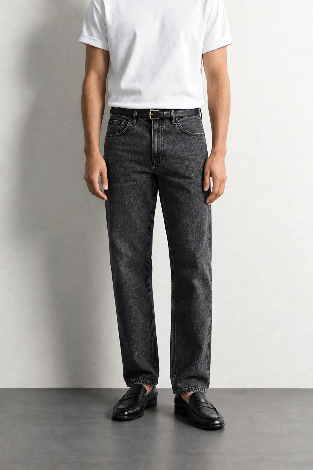 Brick - Antrasit - Tapered Delüks Street - %100 Pamuk Denim - Erkek Kot Pantolon
