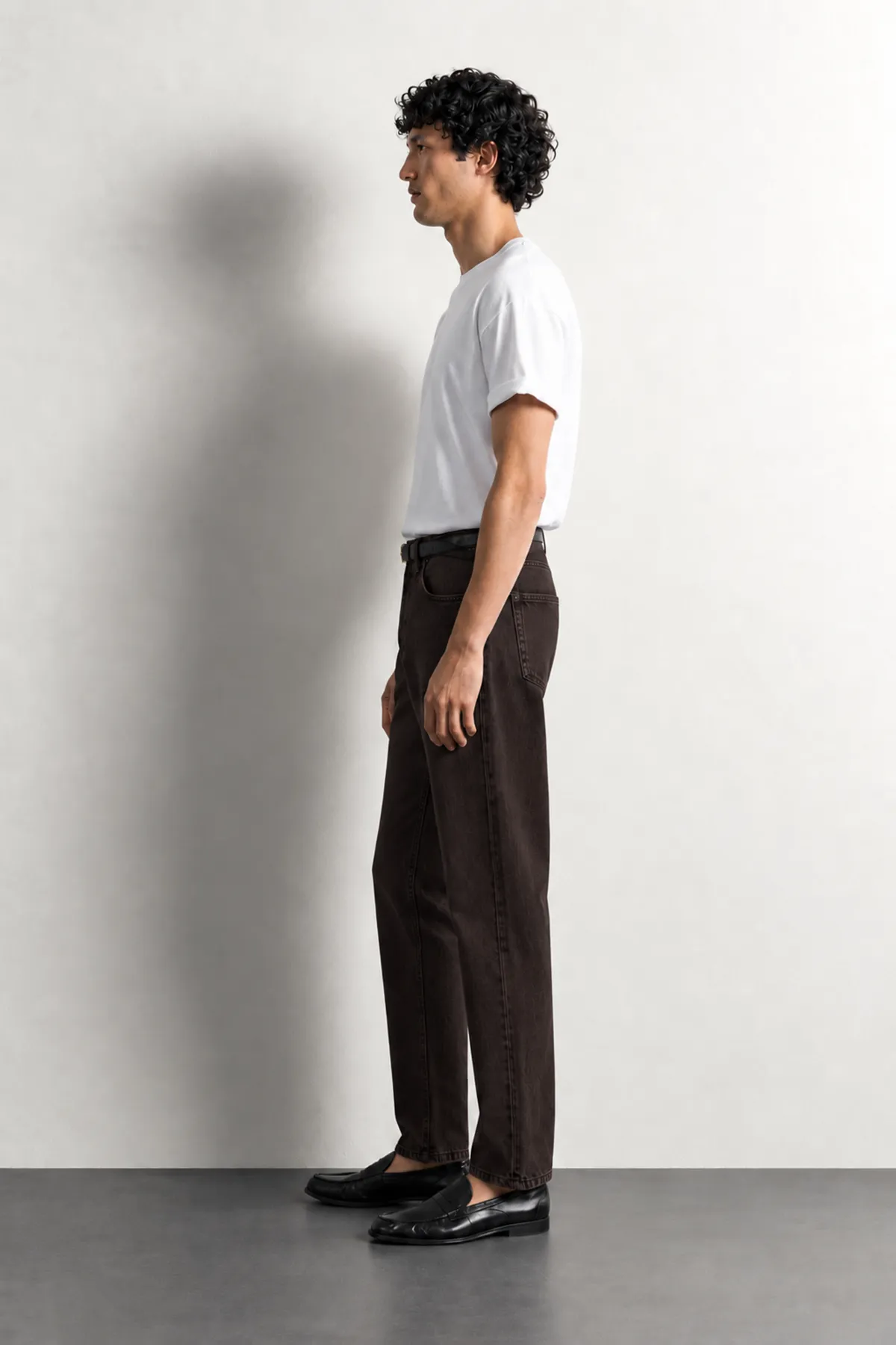 Brick - Koyu Kahve - Tapered Delüks Street - %100 Pamuk Denim - Erkek Kot Pantolon
