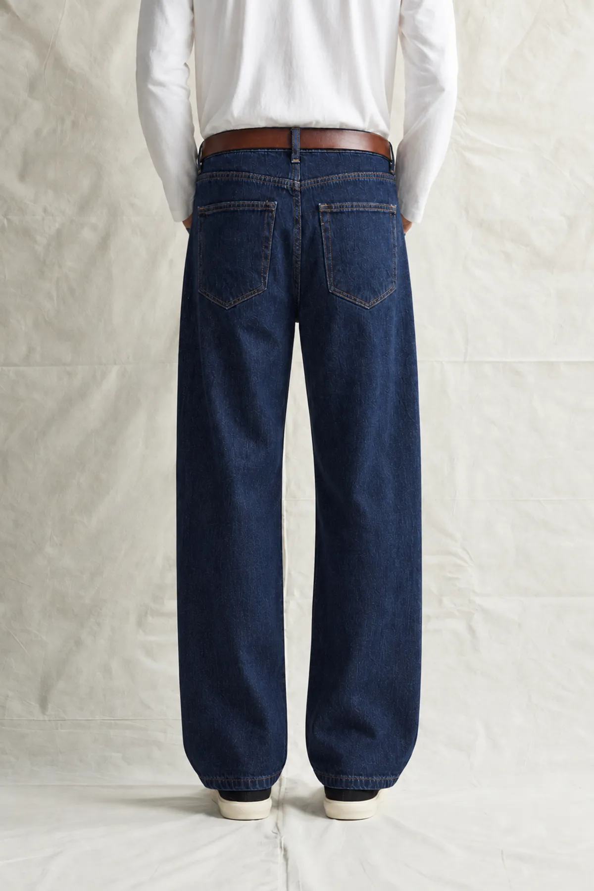Crowe - Lacivert - Baggy Street - %100 Pamuk Denim - Erkek Kot Pantolon