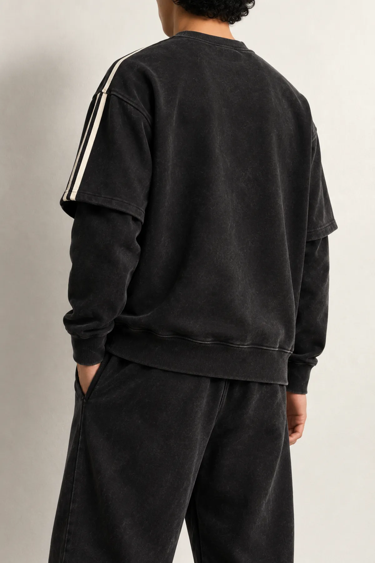 Arlo - Siyah - Bisiklet Yaka %100 Pamuk - Erkek Sweatshirt