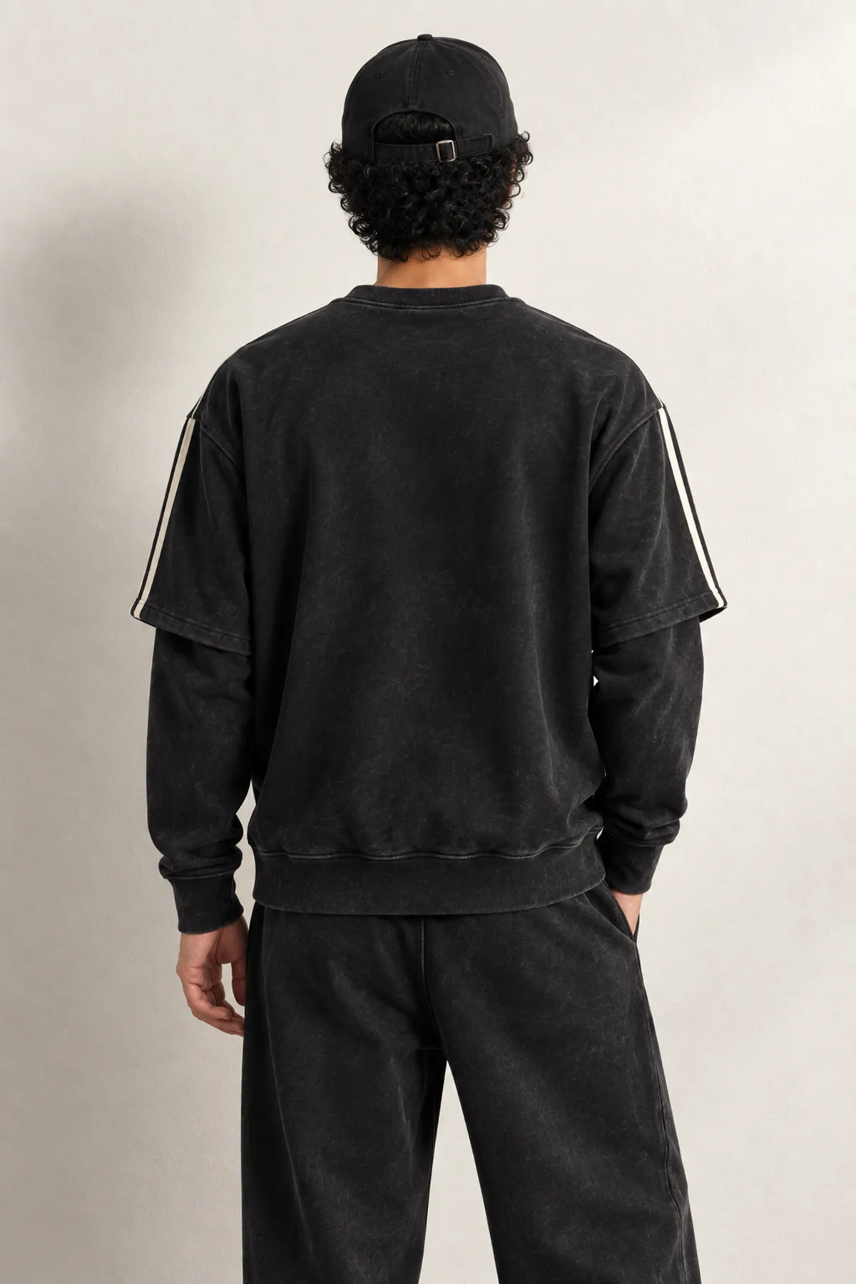 Arlo - Siyah - Bisiklet Yaka %100 Pamuk - Erkek Sweatshirt