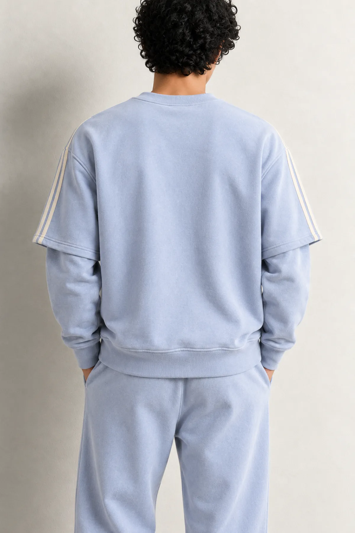 Arlo - Bebe Mavi - Bisiklet Yaka %100 Pamuk - Erkek Sweatshirt