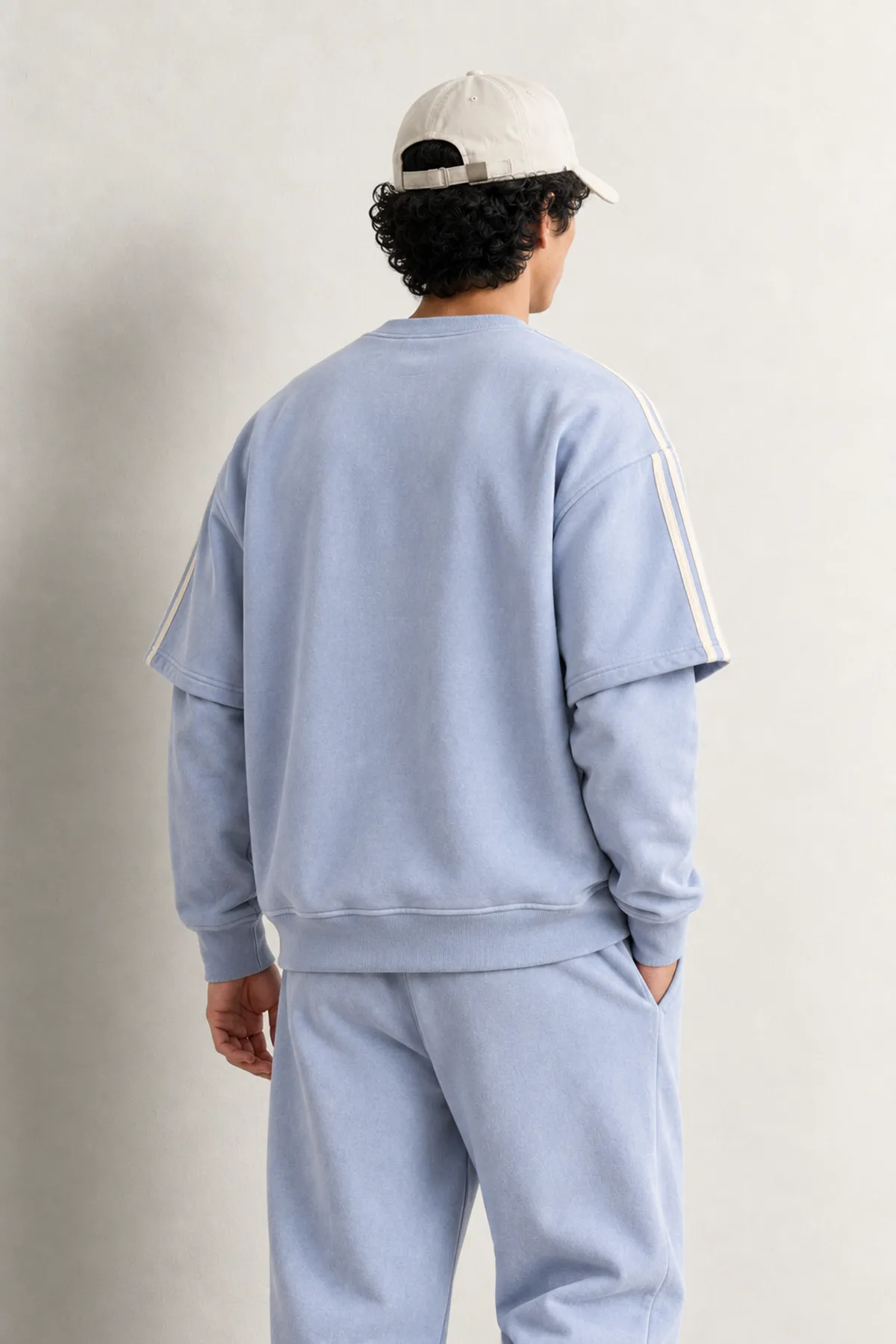 Arlo - Bebe Mavi - Bisiklet Yaka %100 Pamuk - Erkek Sweatshirt