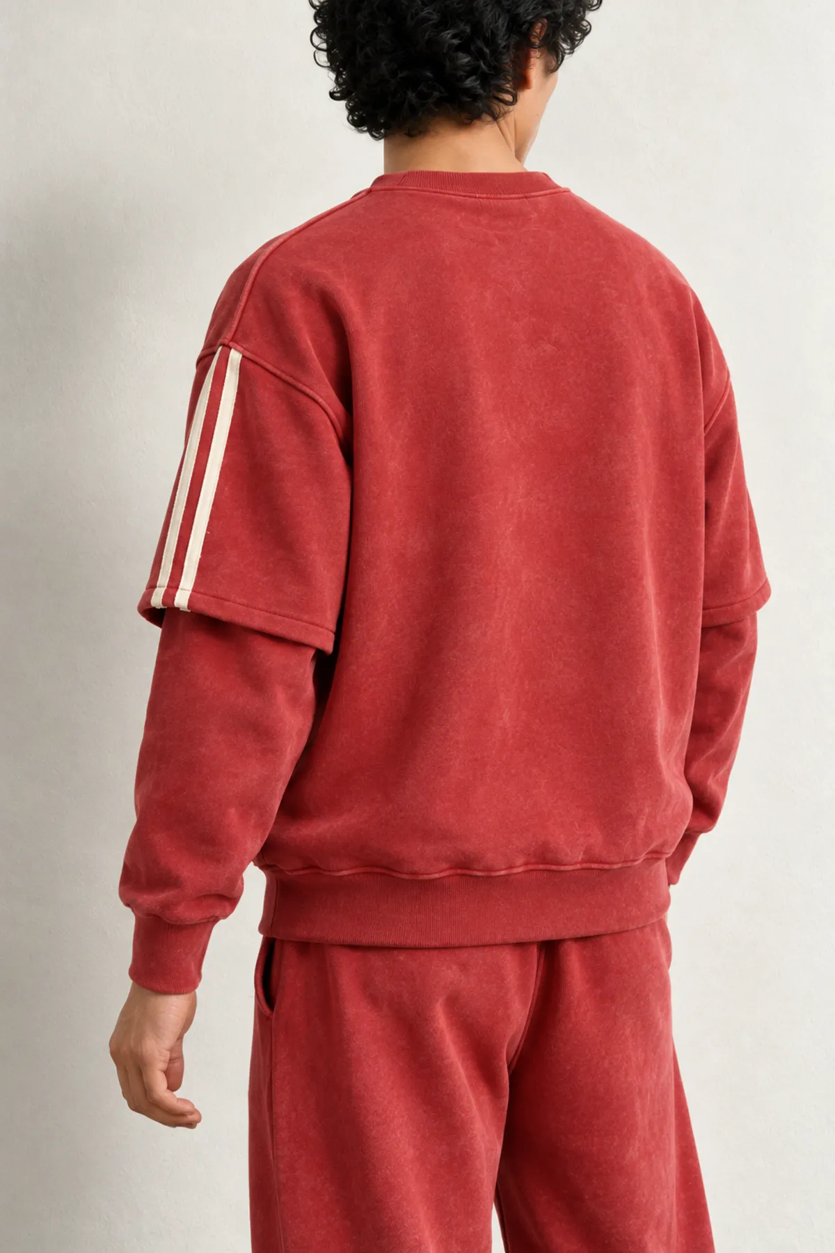 Arlo - Kırmızı - Bisiklet Yaka %100 Pamuk - Erkek Sweatshirt
