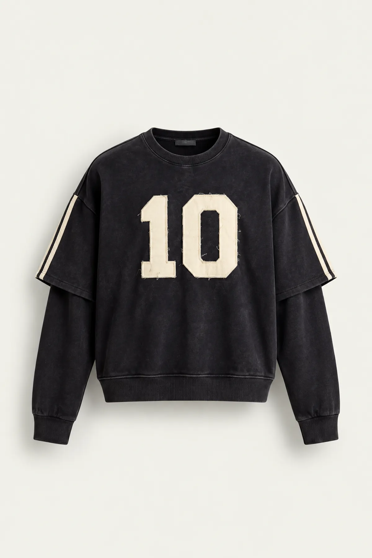 Arlo - Siyah - Bisiklet Yaka %100 Pamuk - Erkek Sweatshirt
