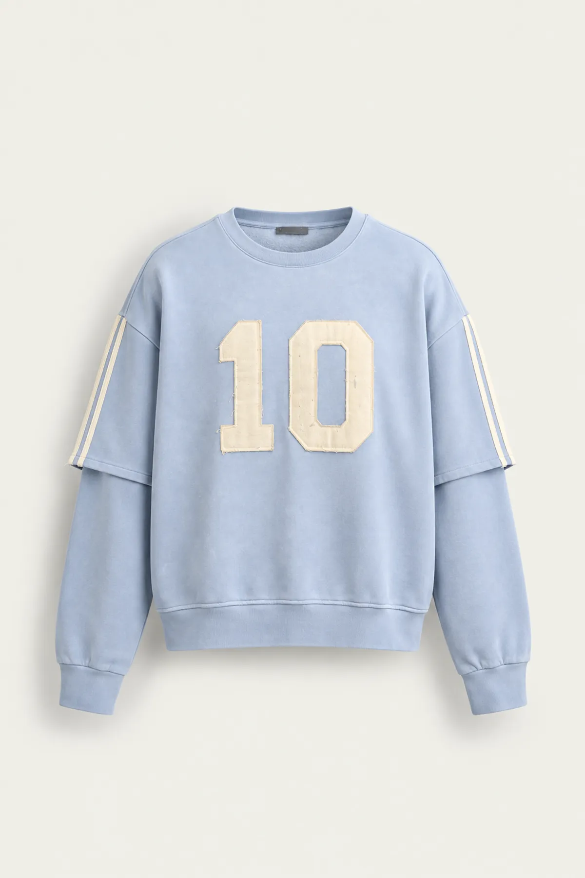 Arlo - Bebe Mavi - Bisiklet Yaka %100 Pamuk - Erkek Sweatshirt