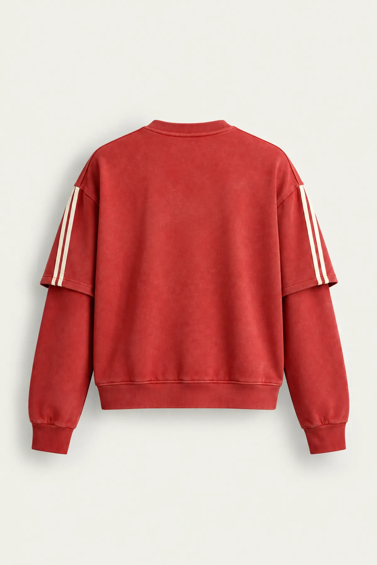 Arlo - Kırmızı - Bisiklet Yaka %100 Pamuk - Erkek Sweatshirt
