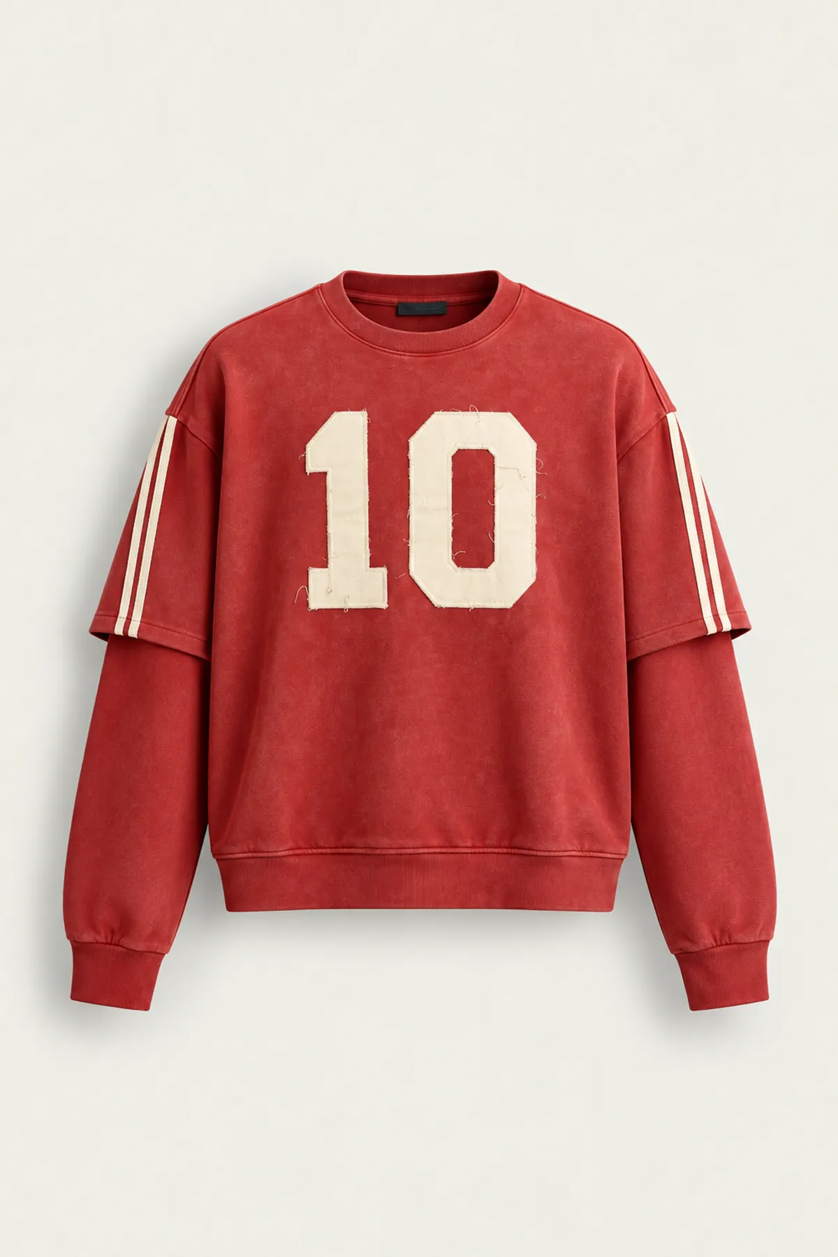 Arlo - Kırmızı - Bisiklet Yaka %100 Pamuk - Erkek Sweatshirt