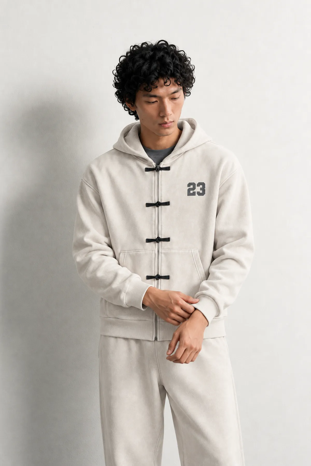 Weldon - Stone - Kapüşonlu Fermuarlı %100 Pamuk - Erkek Sweatshirt